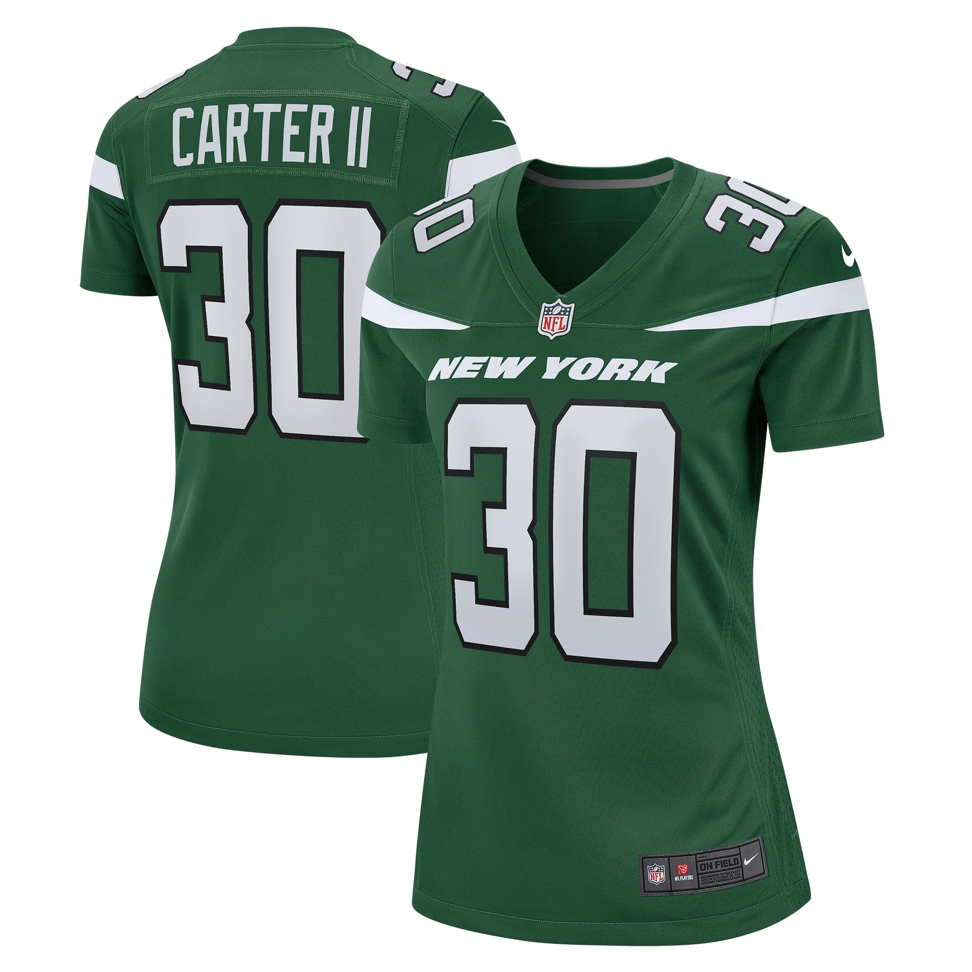 Michael Carter II New York Jets Nike Women s Game Jersey   Gotham Green