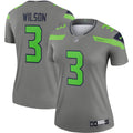 Women s Nike Russell Wilson Gray Seattle Seahawks Inverted Legend Jersey