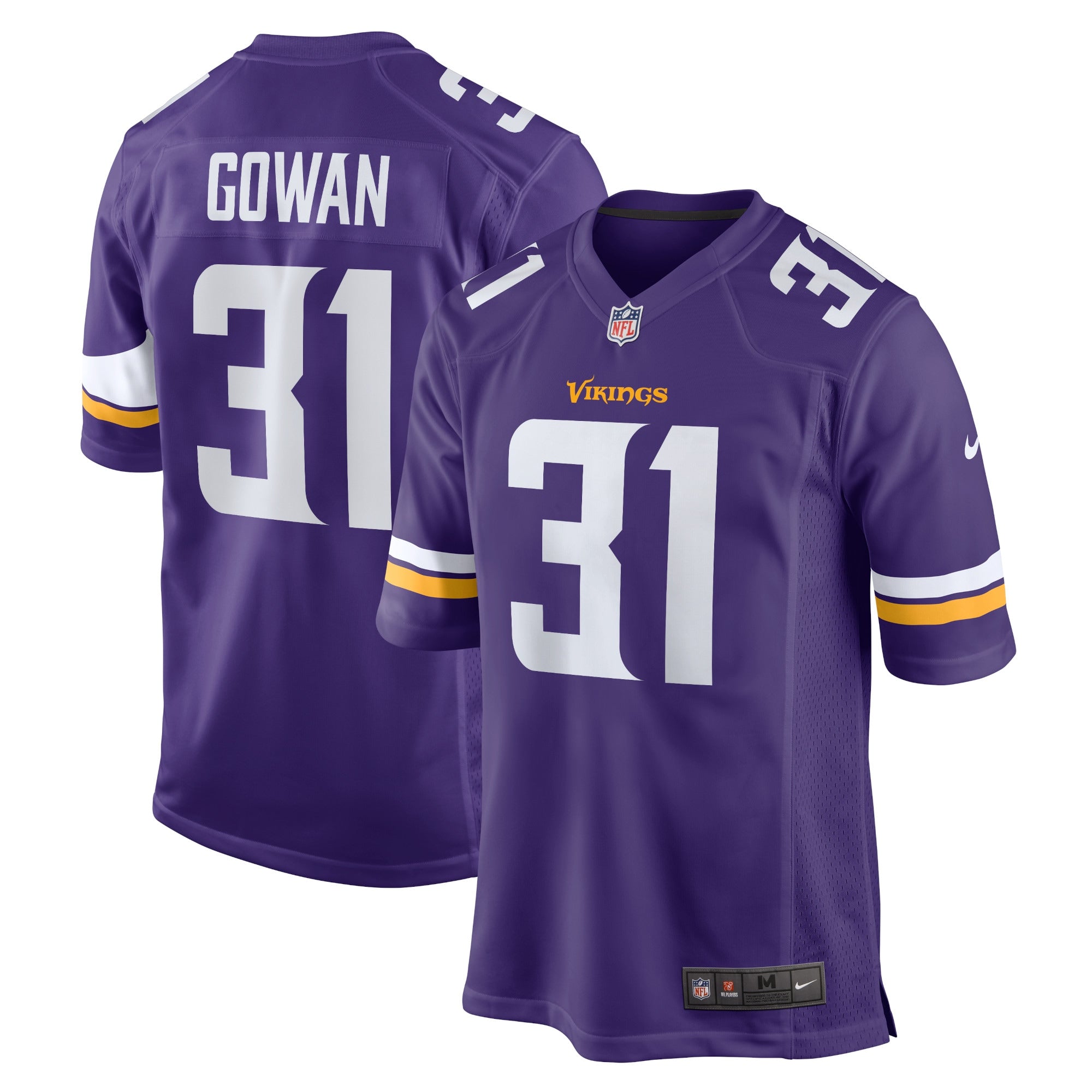 Tay Gowan Minnesota Vikings Nike Home Game Player Jersey   Purple