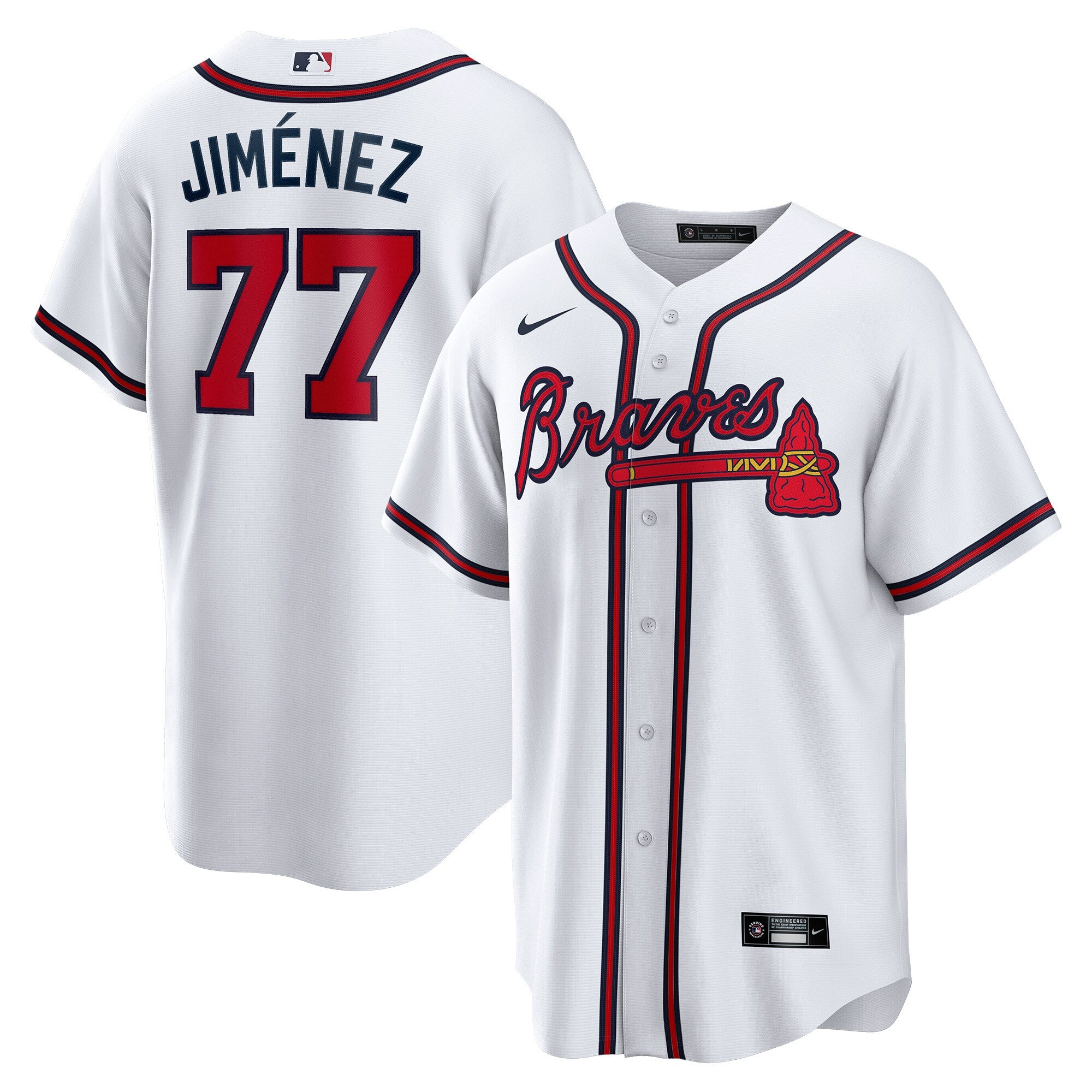 Joe Jimenez Atlanta Braves Nike Home Replica Player Jersey - White