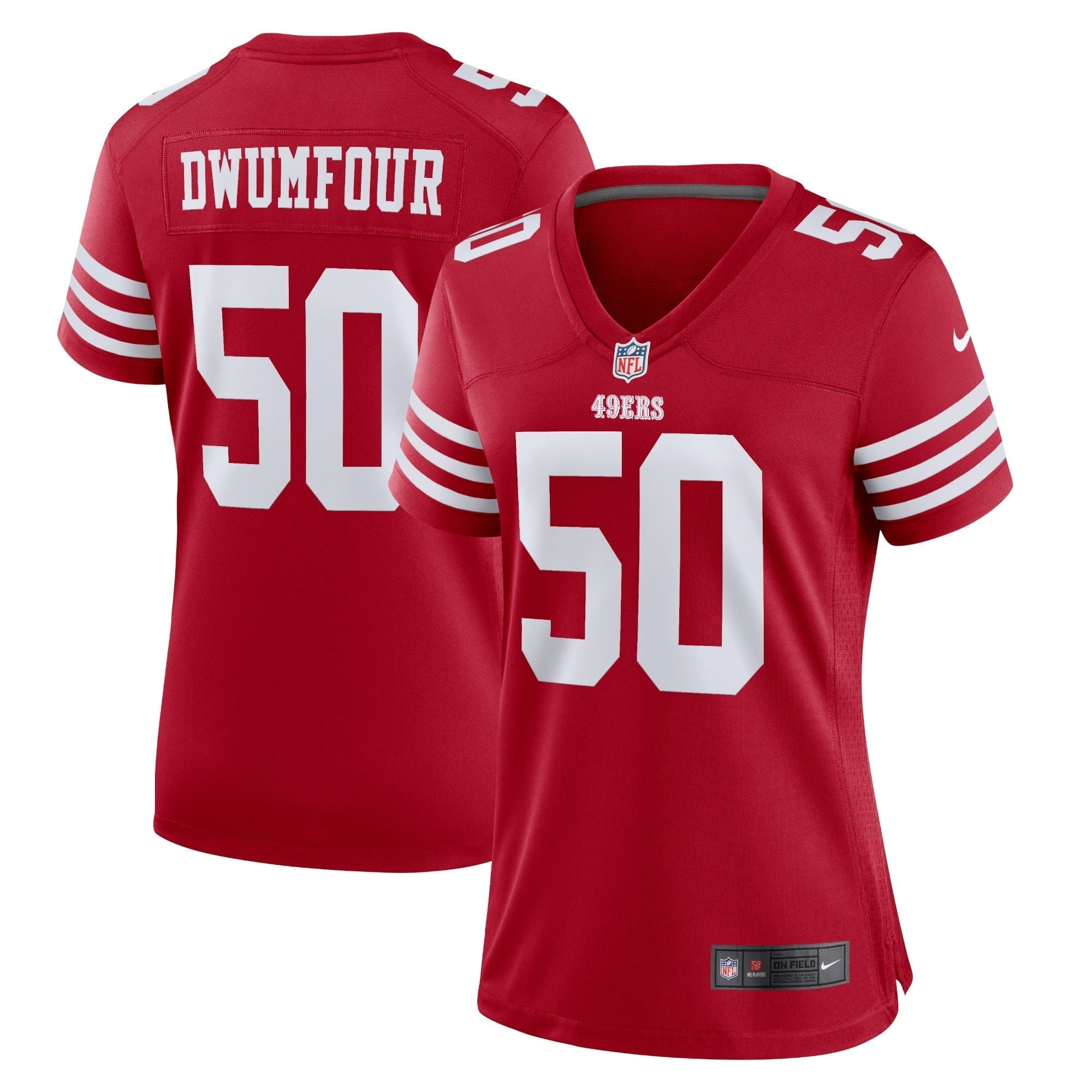 Women s Nike Michael Dwumfour Scarlet San Francisco 49ers Home Game Player Jersey