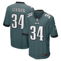 Men s Nike Trey Sermon Midnight Green Philadelphia Eagles Game Player Jersey
