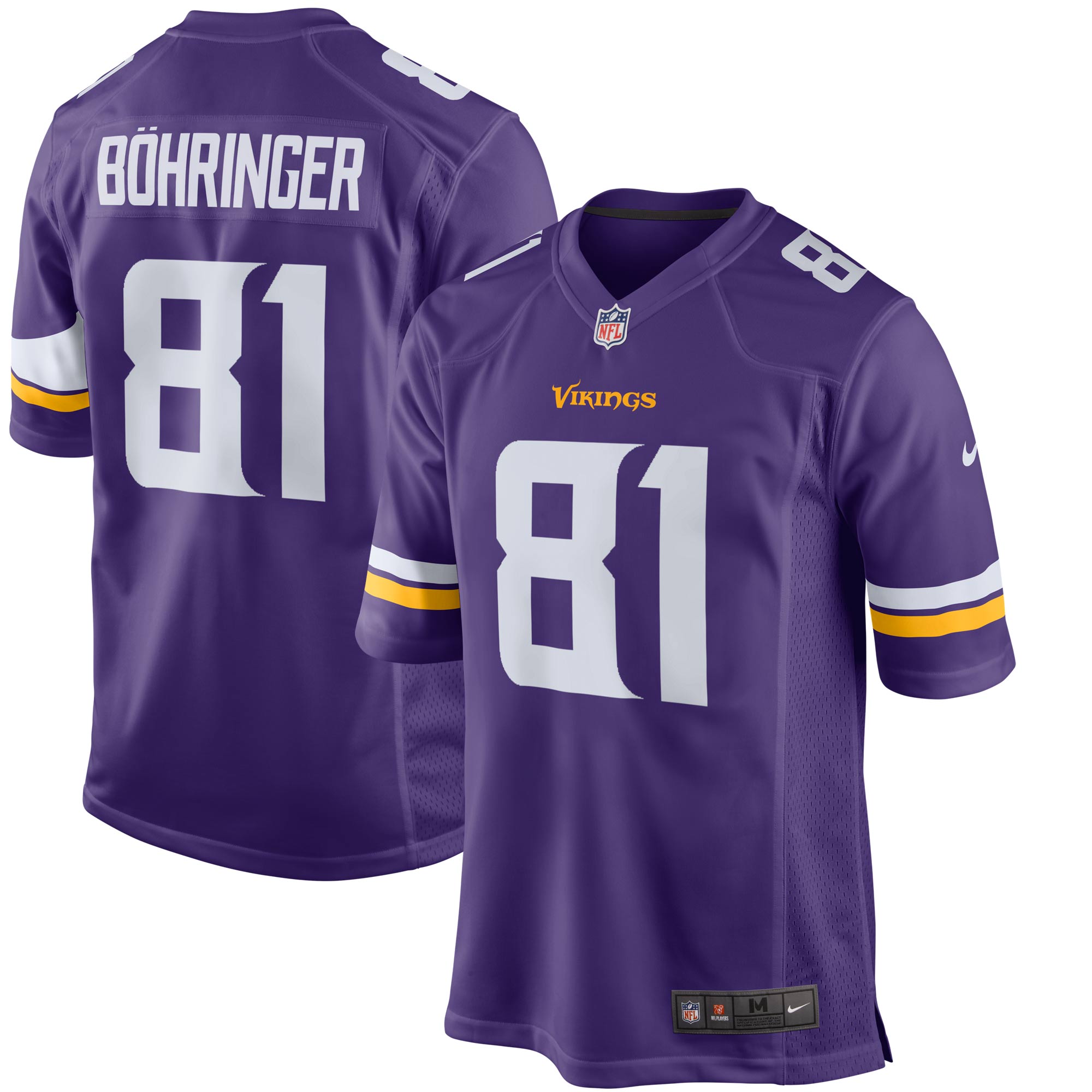 Moritz Bohringer Minnesota Vikings Nike Team Color Game Jersey   Purple