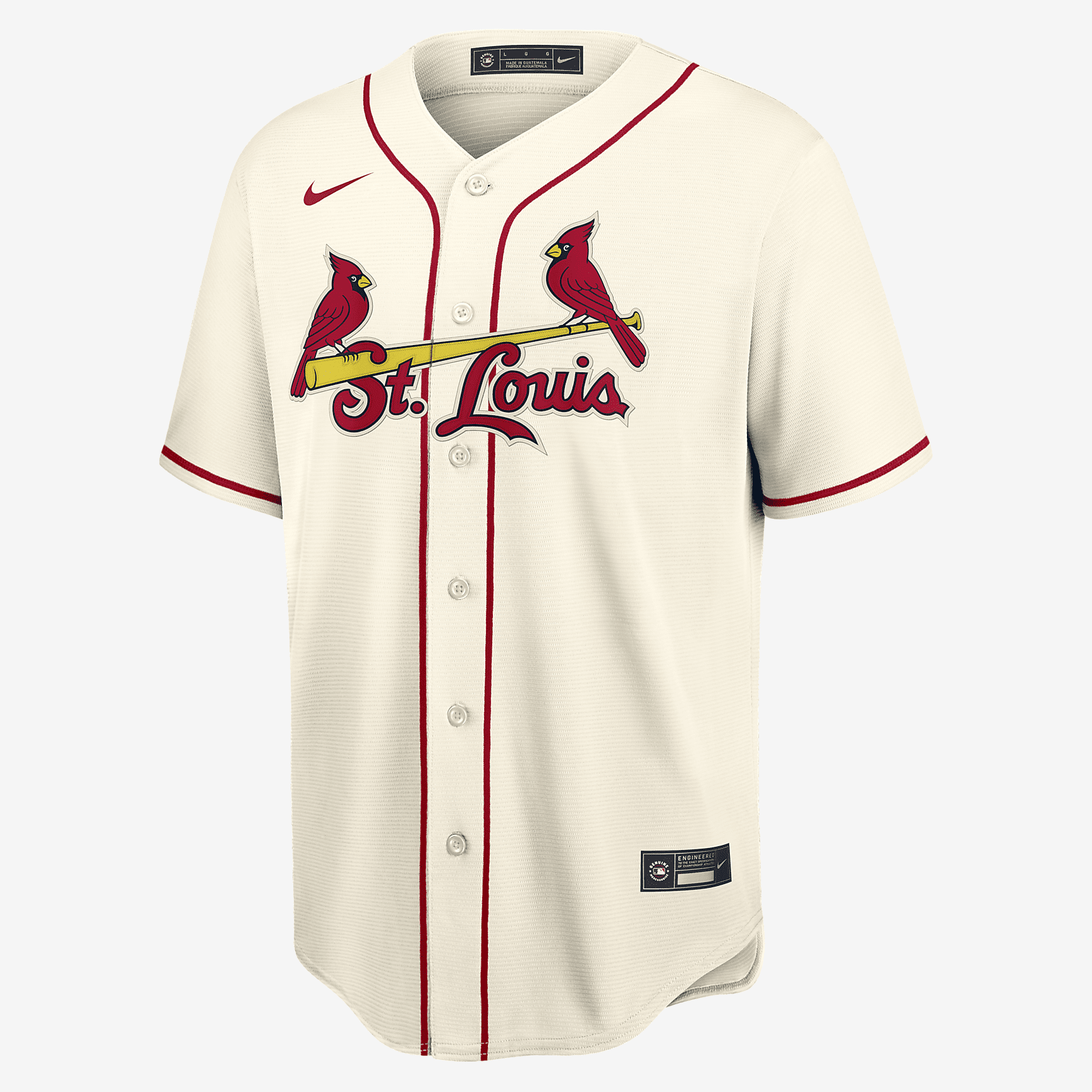 MLB St. Louis Cardinals (Yadier Molina) Men's Replica Baseball Jersey - Cream