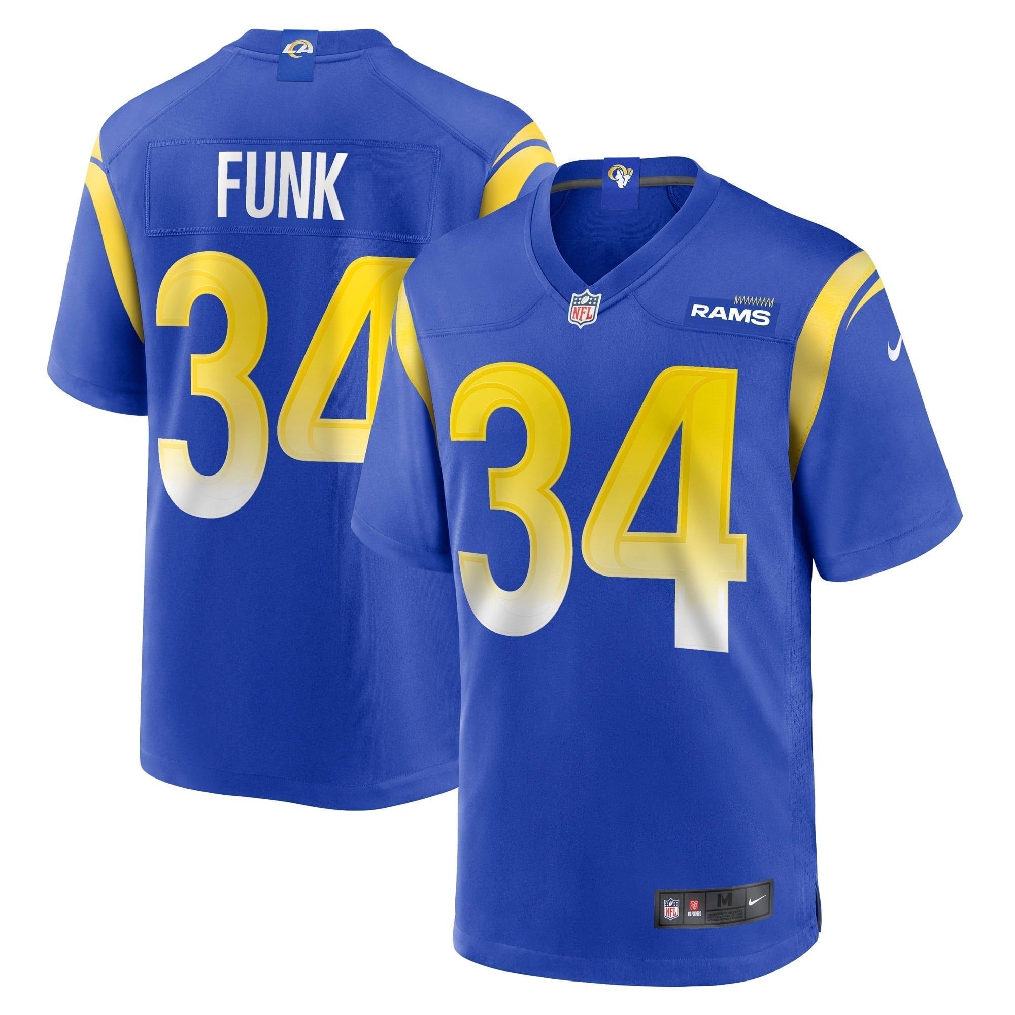 Men s Nike Jake Funk Royal Los Angeles Rams Game Player Jersey