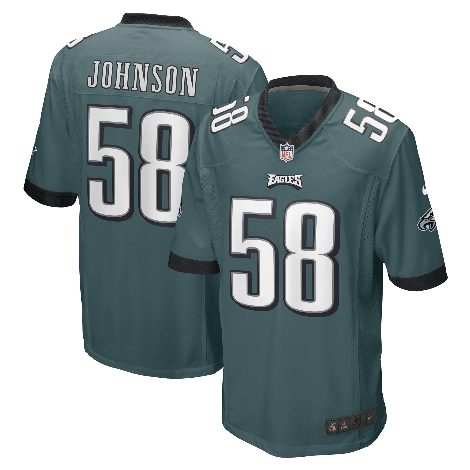 Kyron Johnson Philadelphia Eagles Nike Game Player Jersey   Midnight Green