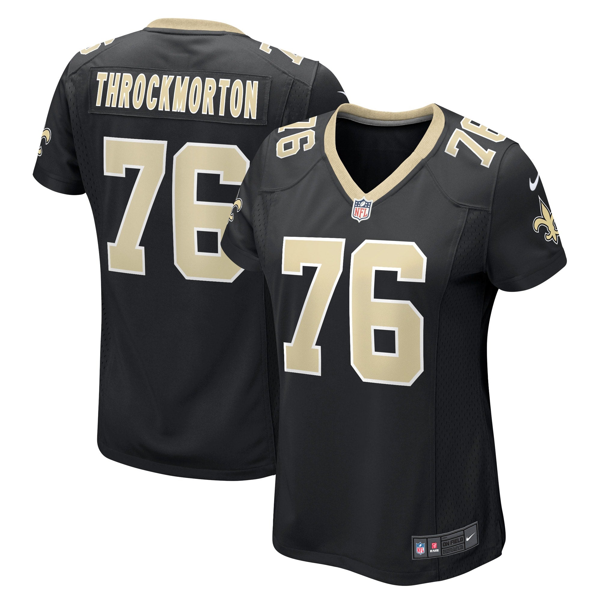 Calvin Throckmorton New Orleans Saints Nike Women s Game Player Jersey   Black