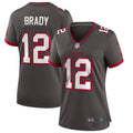 Women s Nike Tom Brady Pewter Tampa Bay Buccaneers Alternate Game Jersey