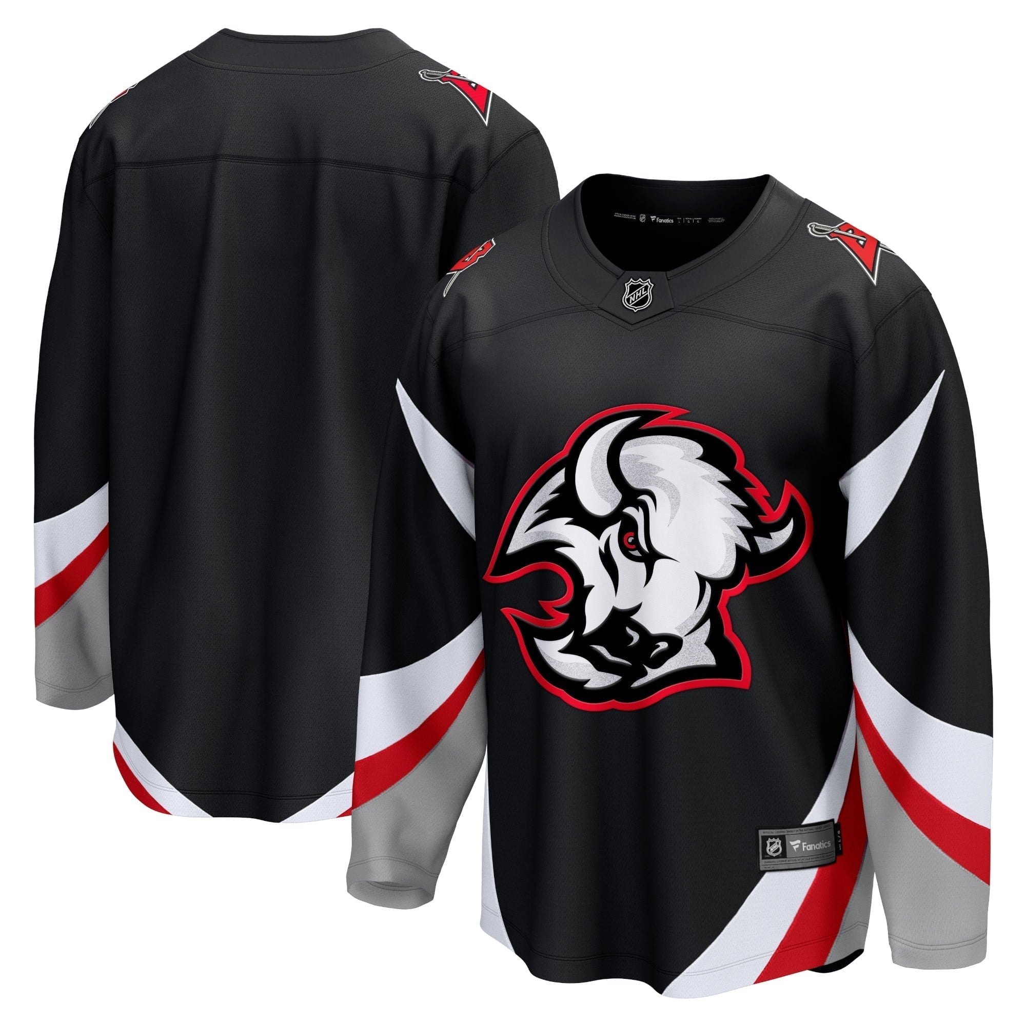 Men's Fanatics Branded Black Buffalo Sabres Alternate Premier Breakaway Blank Jersey