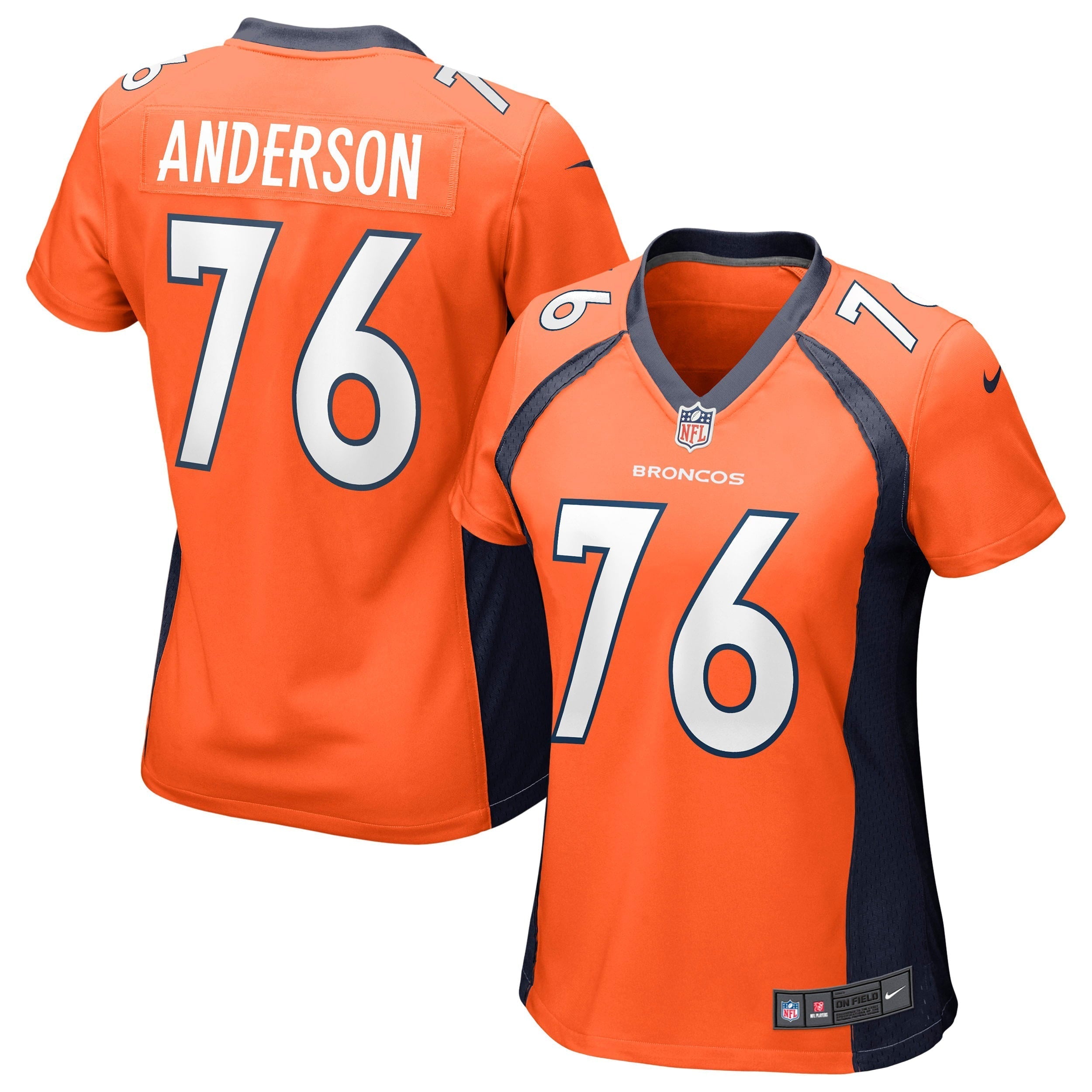 Women s Nike Calvin Anderson Orange Denver Broncos Game Jersey