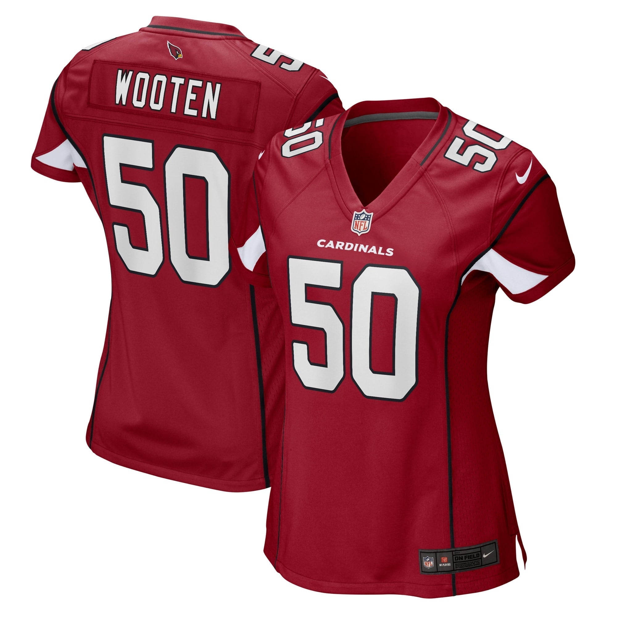 Women s Nike Chandler Wooten Cardinal Arizona Cardinals Game Player Jersey