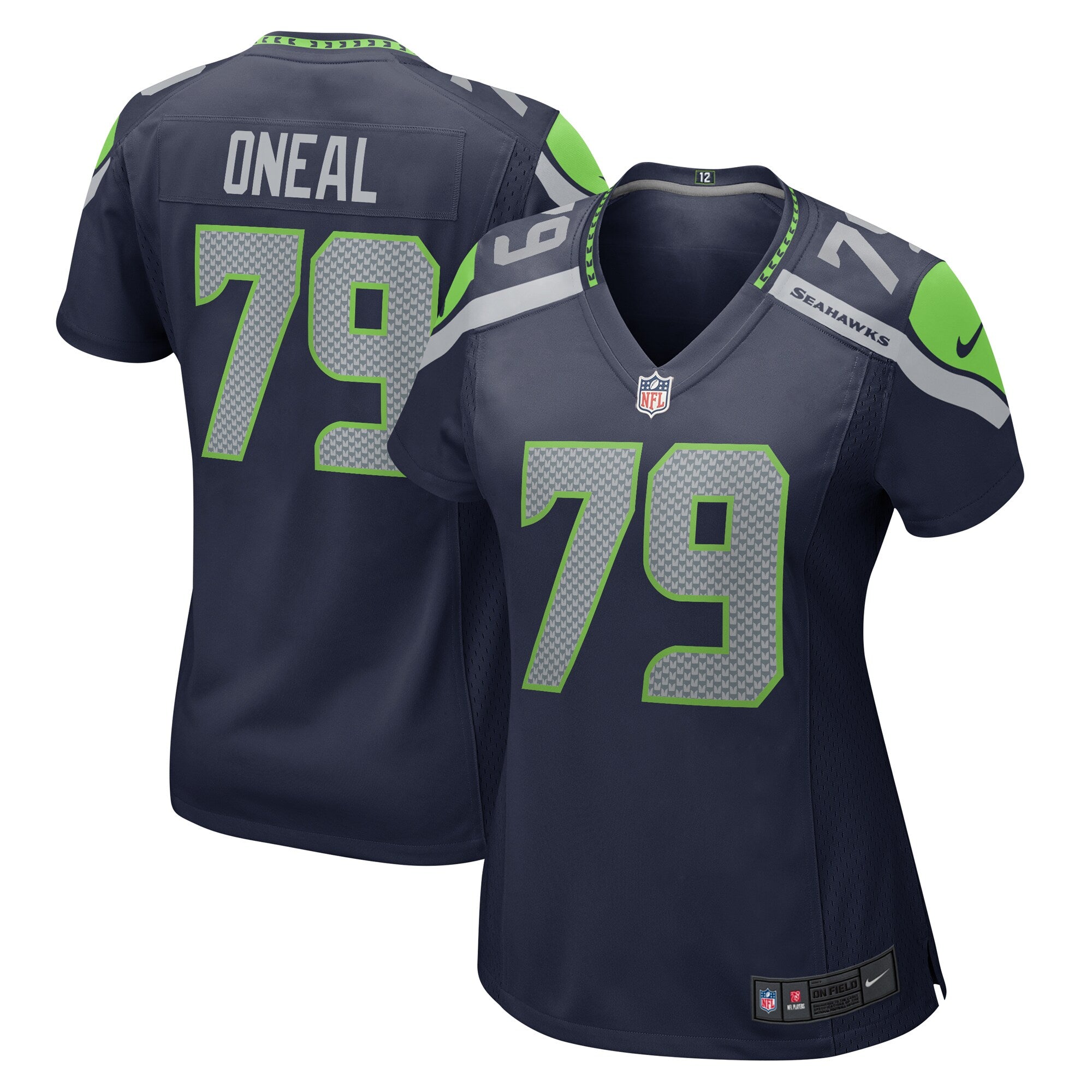 Raiqwon O Neal Seattle Seahawks Nike Women s Team Game Jersey College Navy