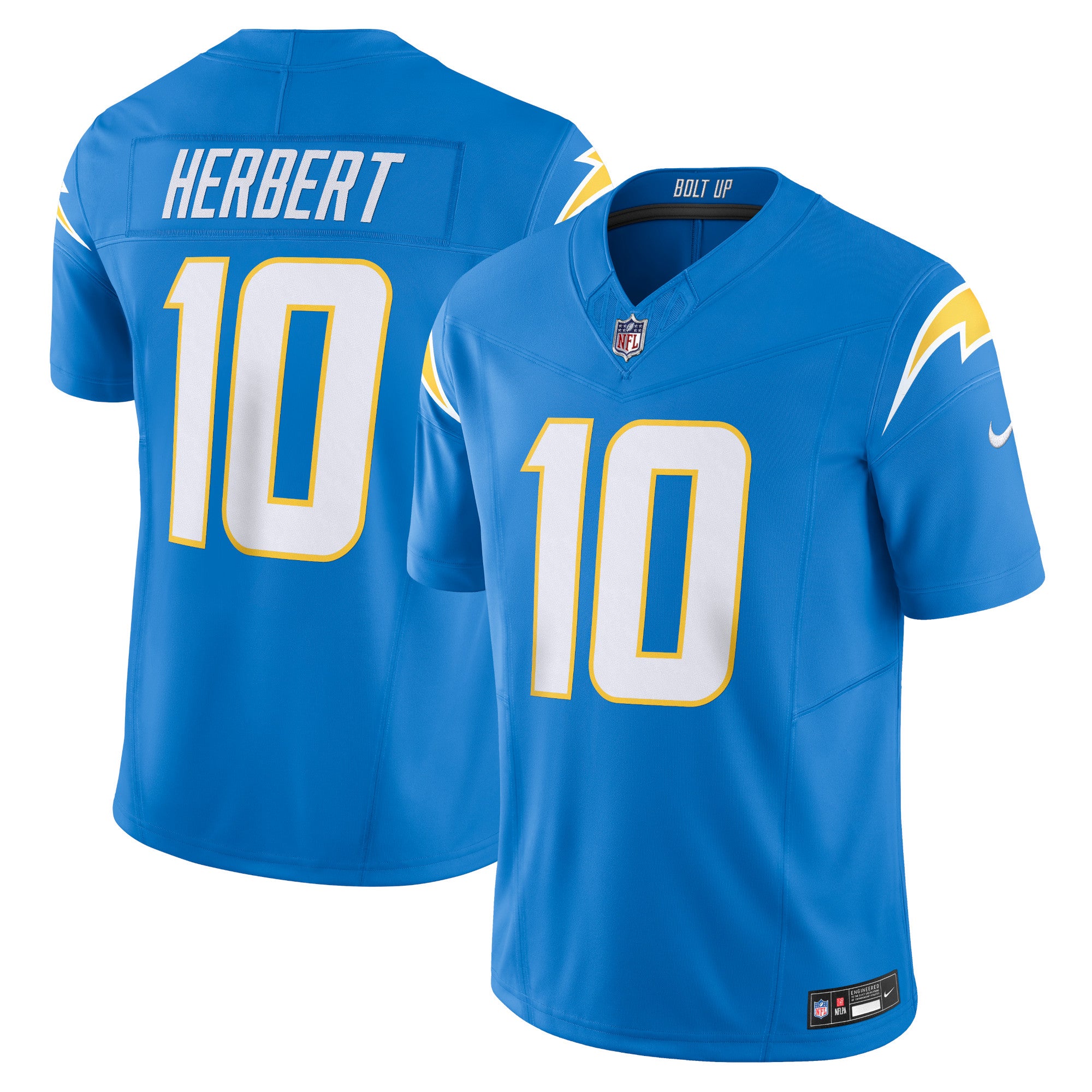 Justin Herbert Los Angeles Chargers Nike Vapor F.U.S.E. Limited Jersey   Powder Blue