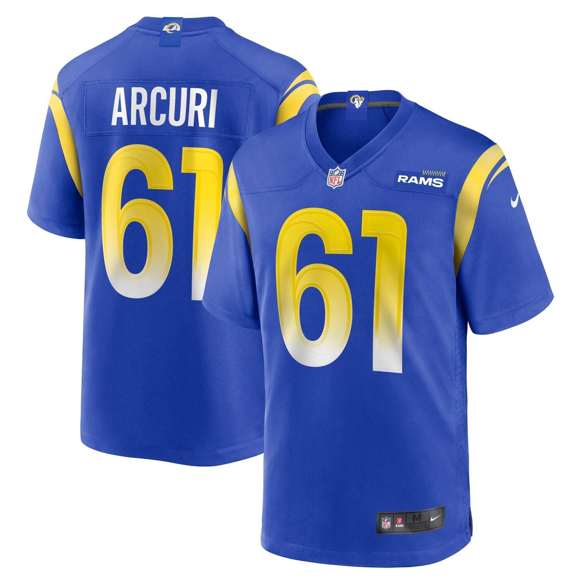 Men s Nike AJ Arcuri Royal Los Angeles Rams Game Player Jersey