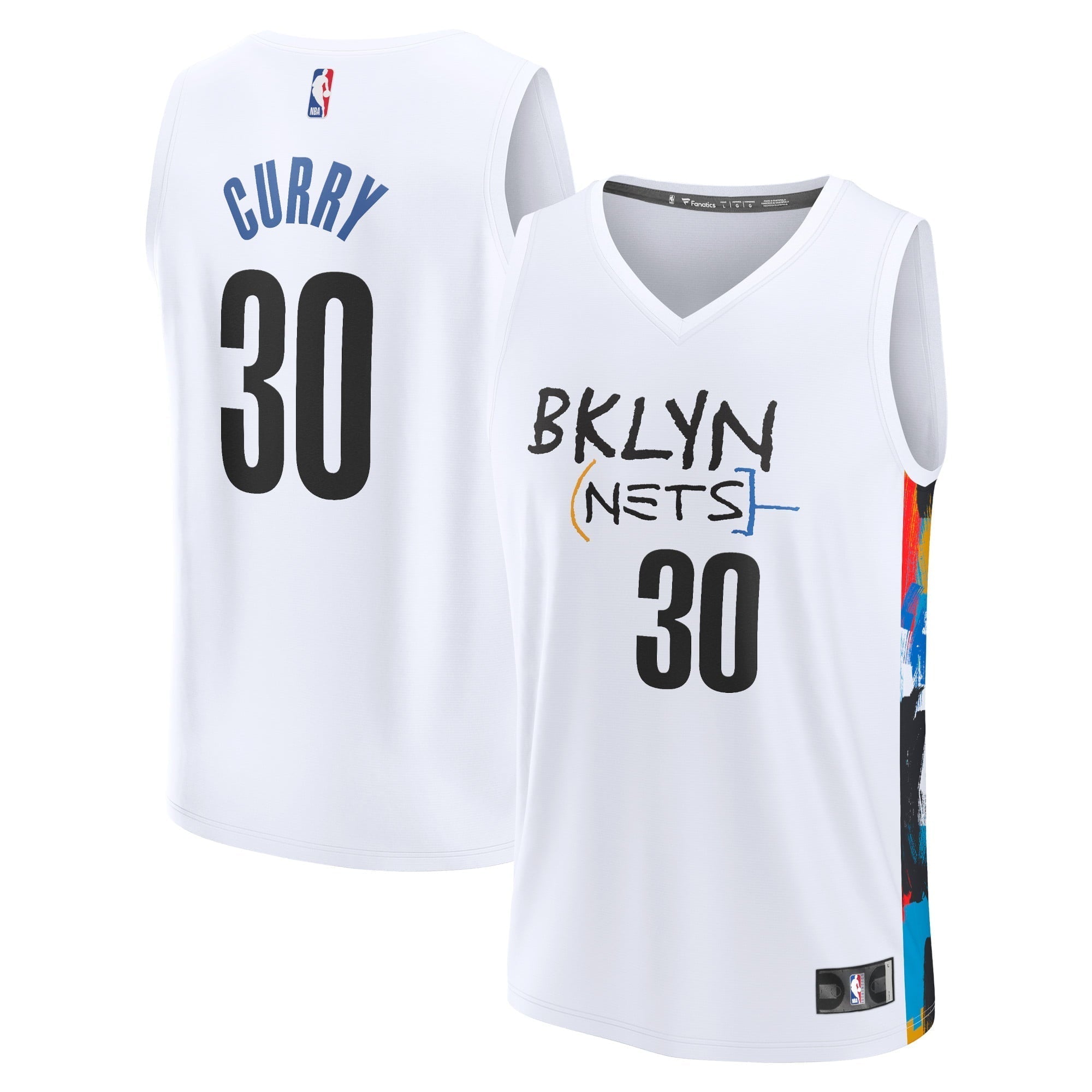 Men's Fanatics Branded Seth Curry White Brooklyn Nets 2022/23 Fastbreak Jersey - City Edition