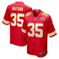 Men s Nike Jaylen Watson Red Kansas City Chiefs Game Player Jersey