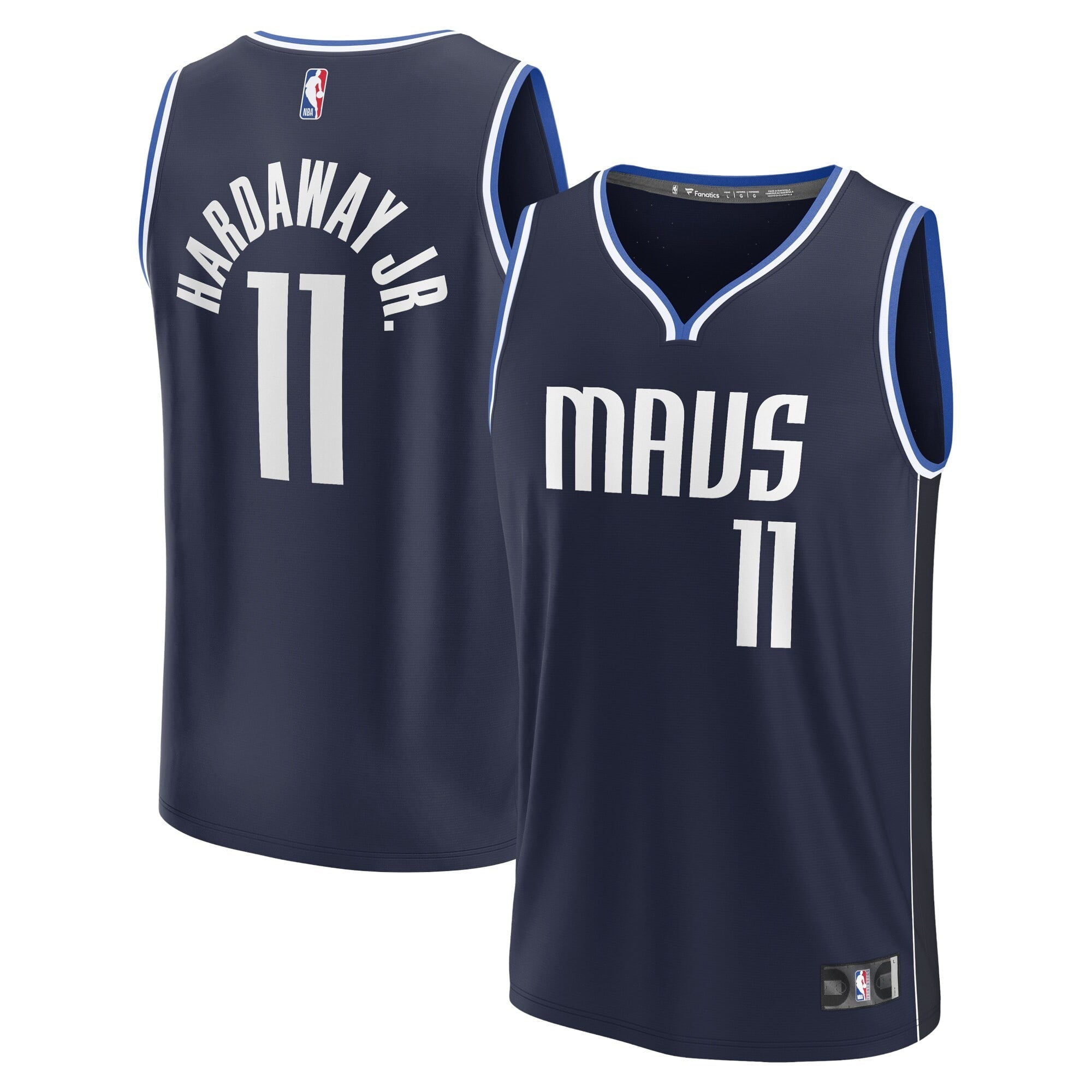 Men's Fanatics Branded Tim Hardaway Jr. Navy Dallas Mavericks Fast Break Replica Player Jersey - Statement Edition