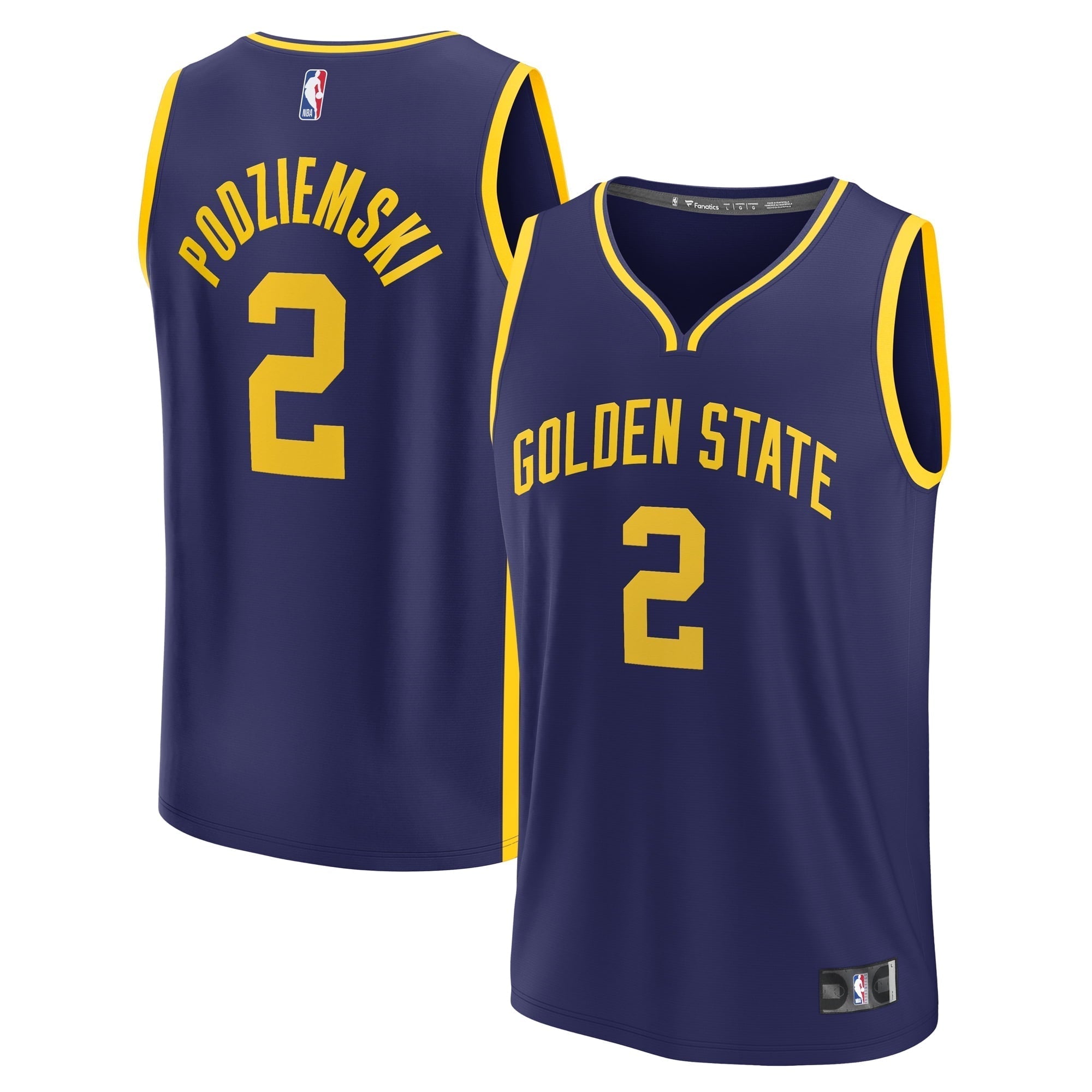 Youth Fanatics Branded First Round Navy Golden State Warriors 2023 NBA Draft First Round Pick Fast Break Replica Jersey