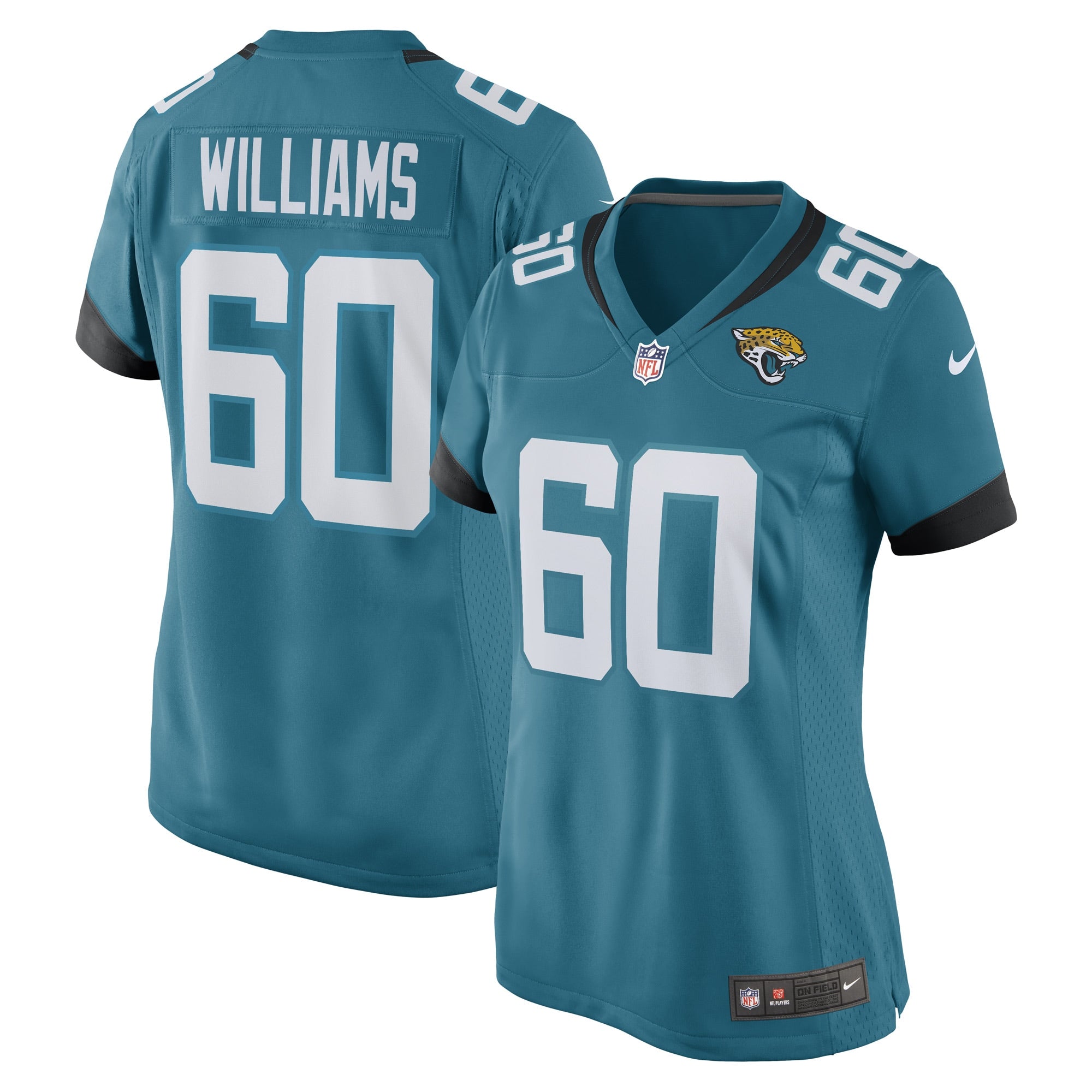 Darryl Williams Jacksonville Jaguars Nike Women s Game Player Jersey   Teal
