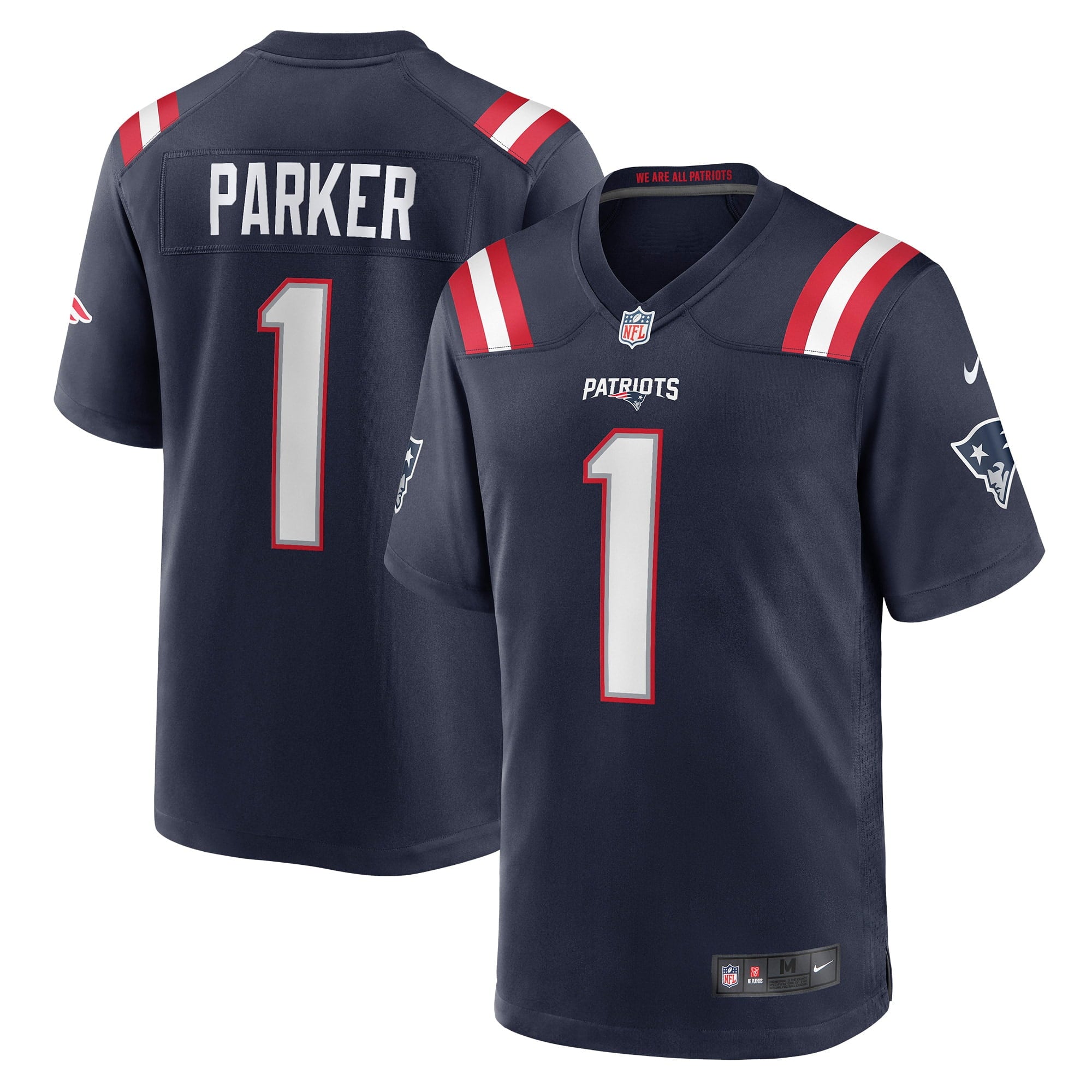 Men s Nike DeVante Parker Navy New England Patriots Game Jersey