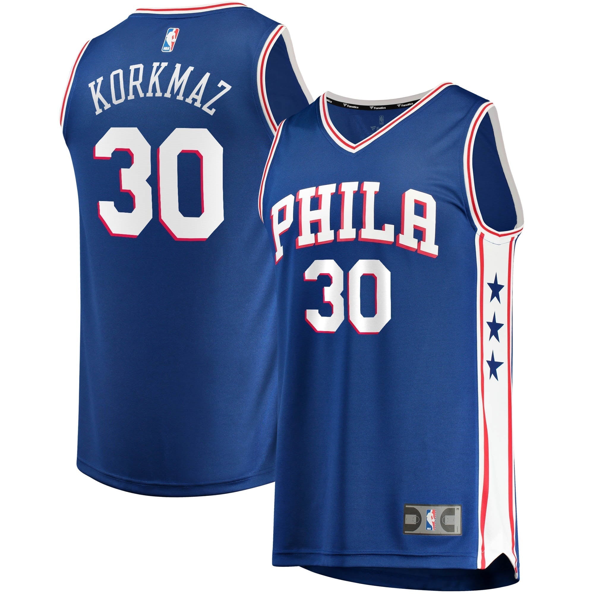 Men's Fanatics Branded Furkan Korkmaz Royal Philadelphia 76ers 2020/21 Fast Break Replica Jersey - Icon Edition