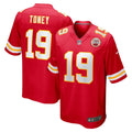 Men s Nike Kadarius Toney Red Kansas City Chiefs Game Player Jersey