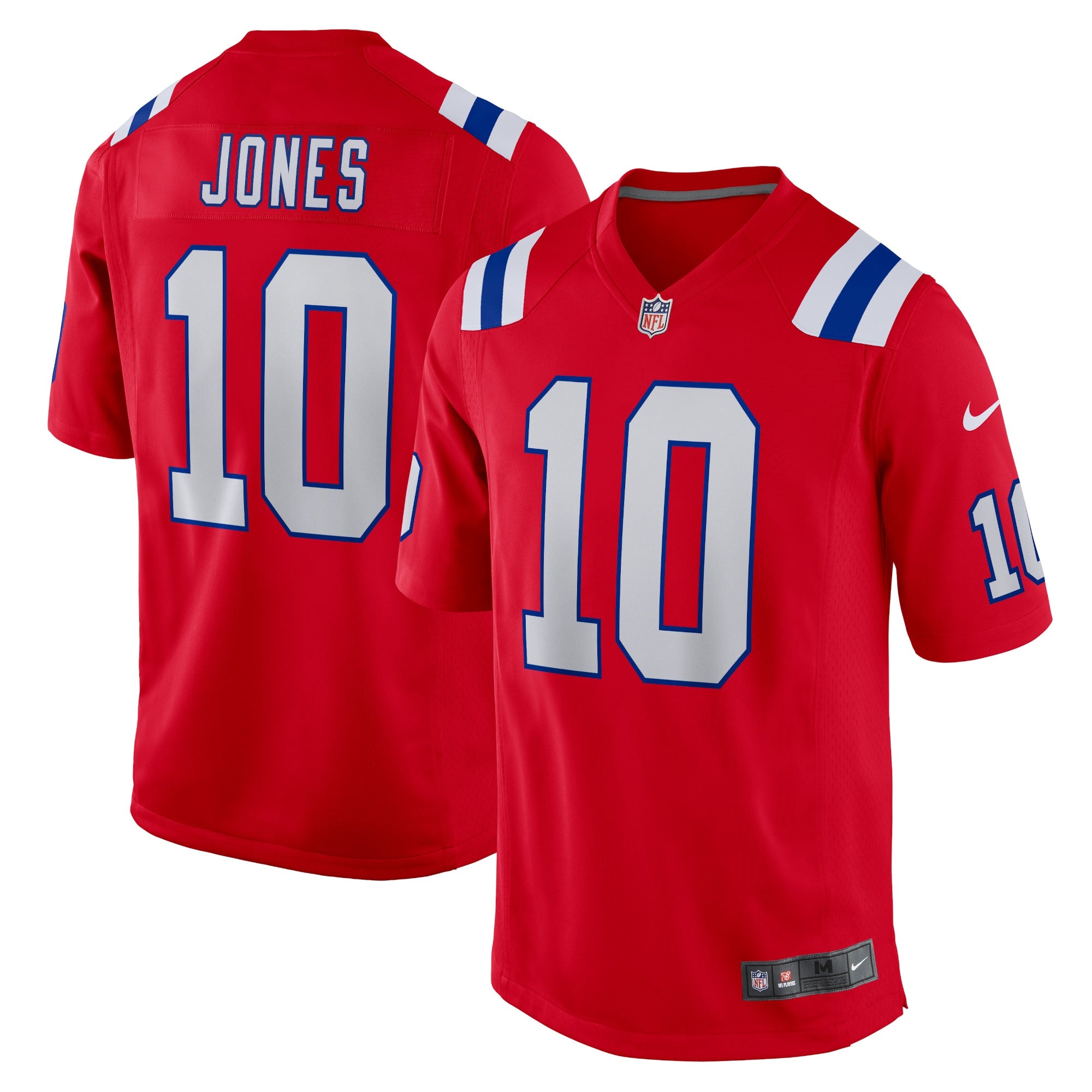 Mac Jones New England Patriots Nike Alternate Game Jersey   Red