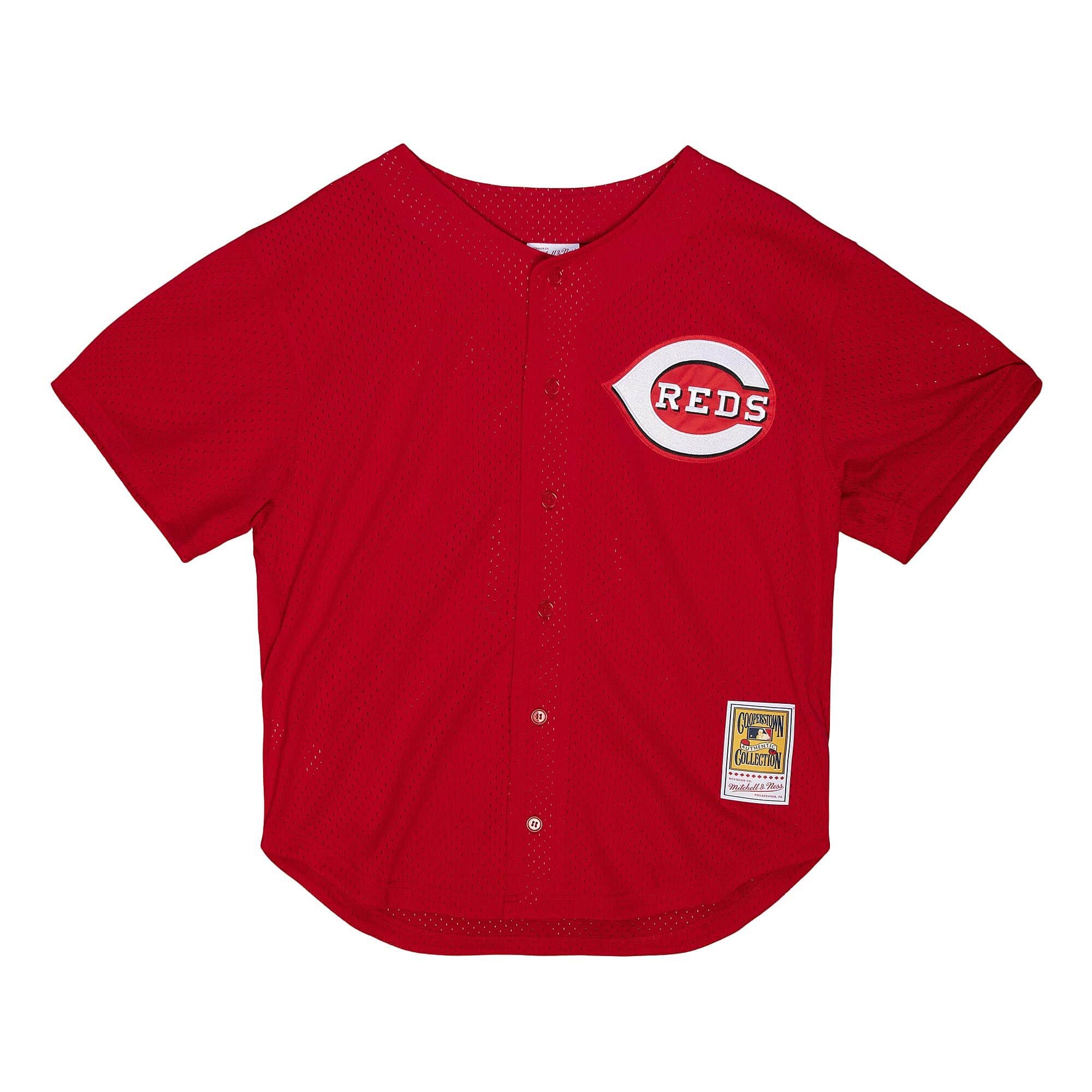 Authentic Barry Larkin Cincinnati Reds 2000 Button Front Jersey