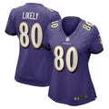Isaiah Likely Baltimore Ravens Nike Women s Player Game Jersey   Purple
