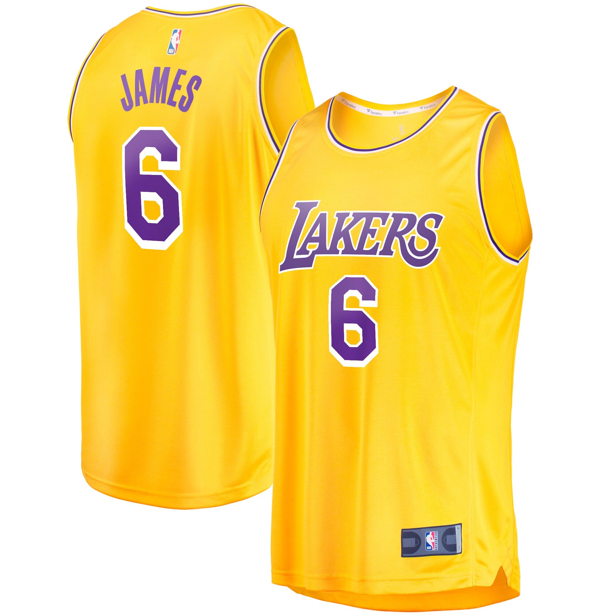 LeBron James Los Angeles Lakers Fanatics Branded Big & Tall Fast Break Player Jersey - Gold - Icon Edition