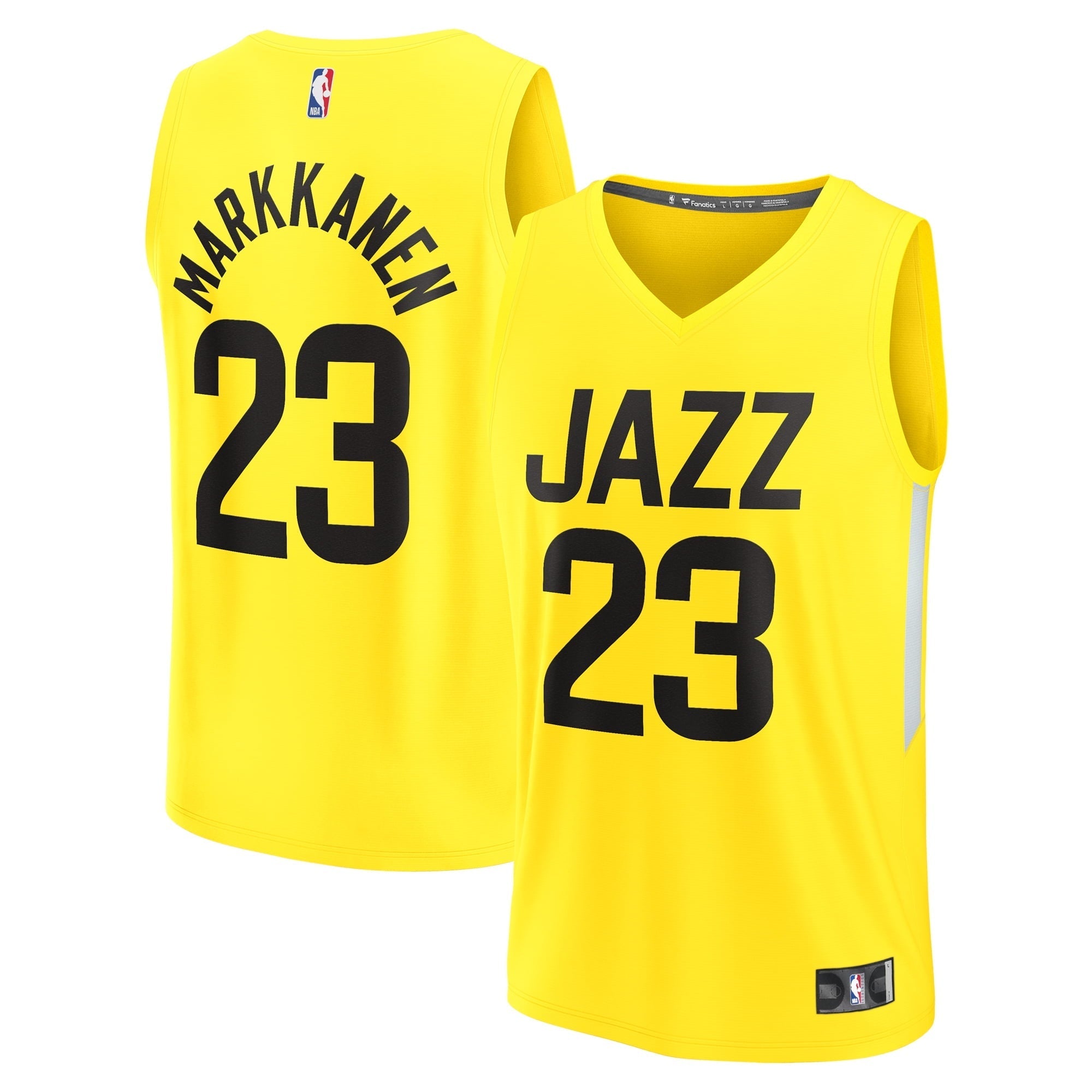 Youth Fanatics Branded Lauri Markkanen Yellow Utah Jazz Fast Break Player Jersey - Icon Edition