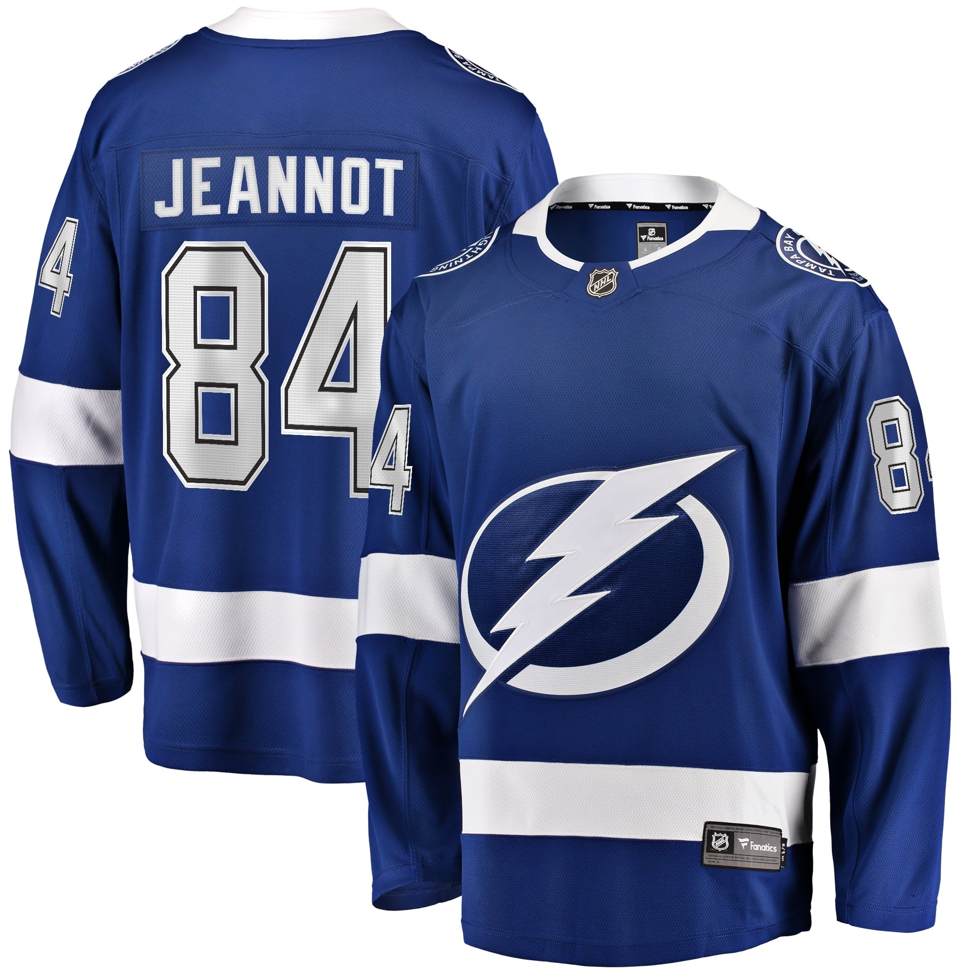 Men's Fanatics Branded Tanner Jeannot Blue Tampa Bay Lightning Home Breakaway Jersey