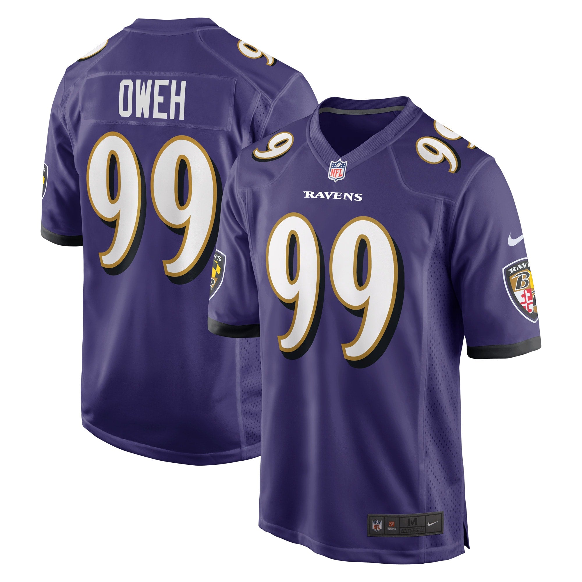 Odafe Oweh Baltimore Ravens Nike Game Jersey   Purple