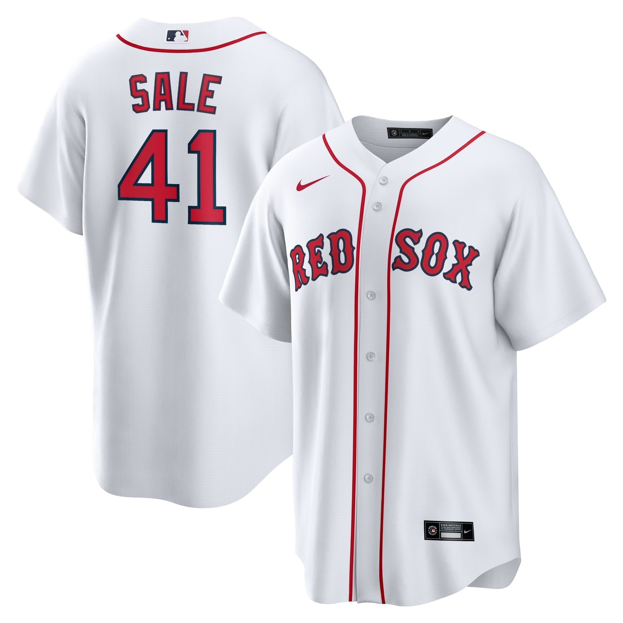 Men's Nike Chris Sale White Boston Red Sox Home Replica Player Name Jersey