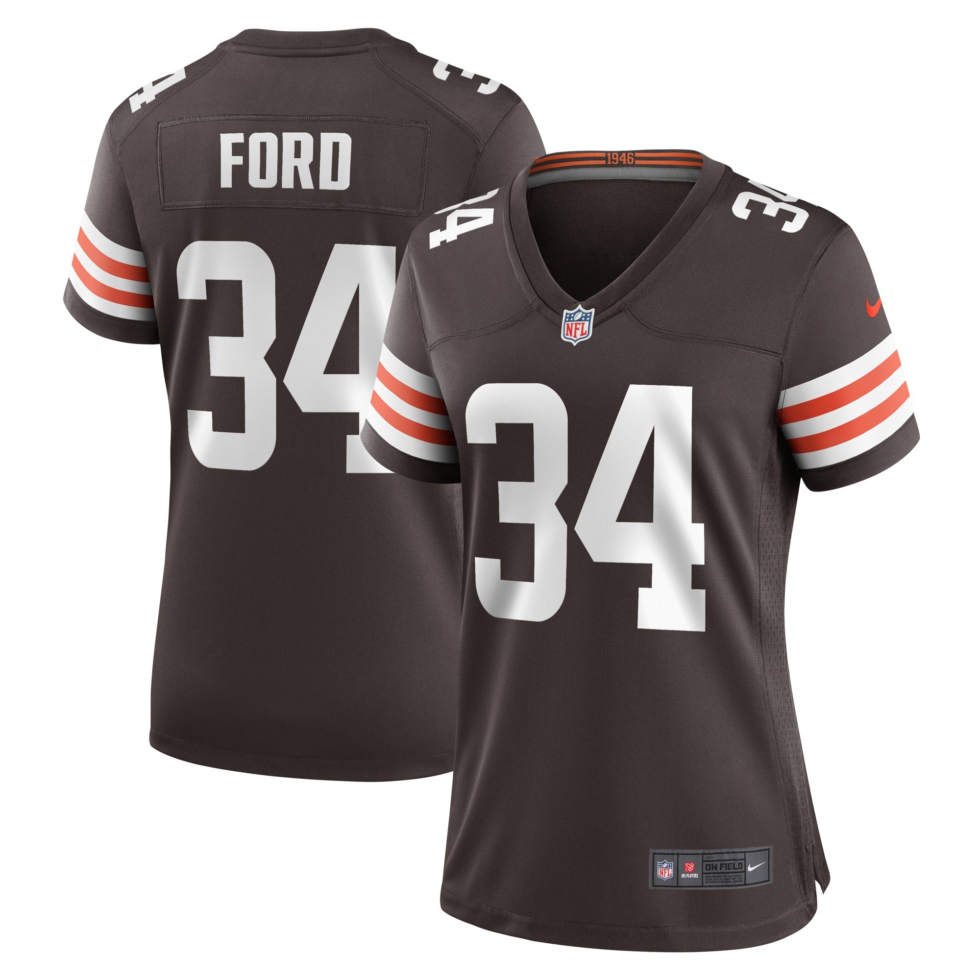 Jerome Ford Cleveland Browns Nike Women s Game Player Jersey   Brown