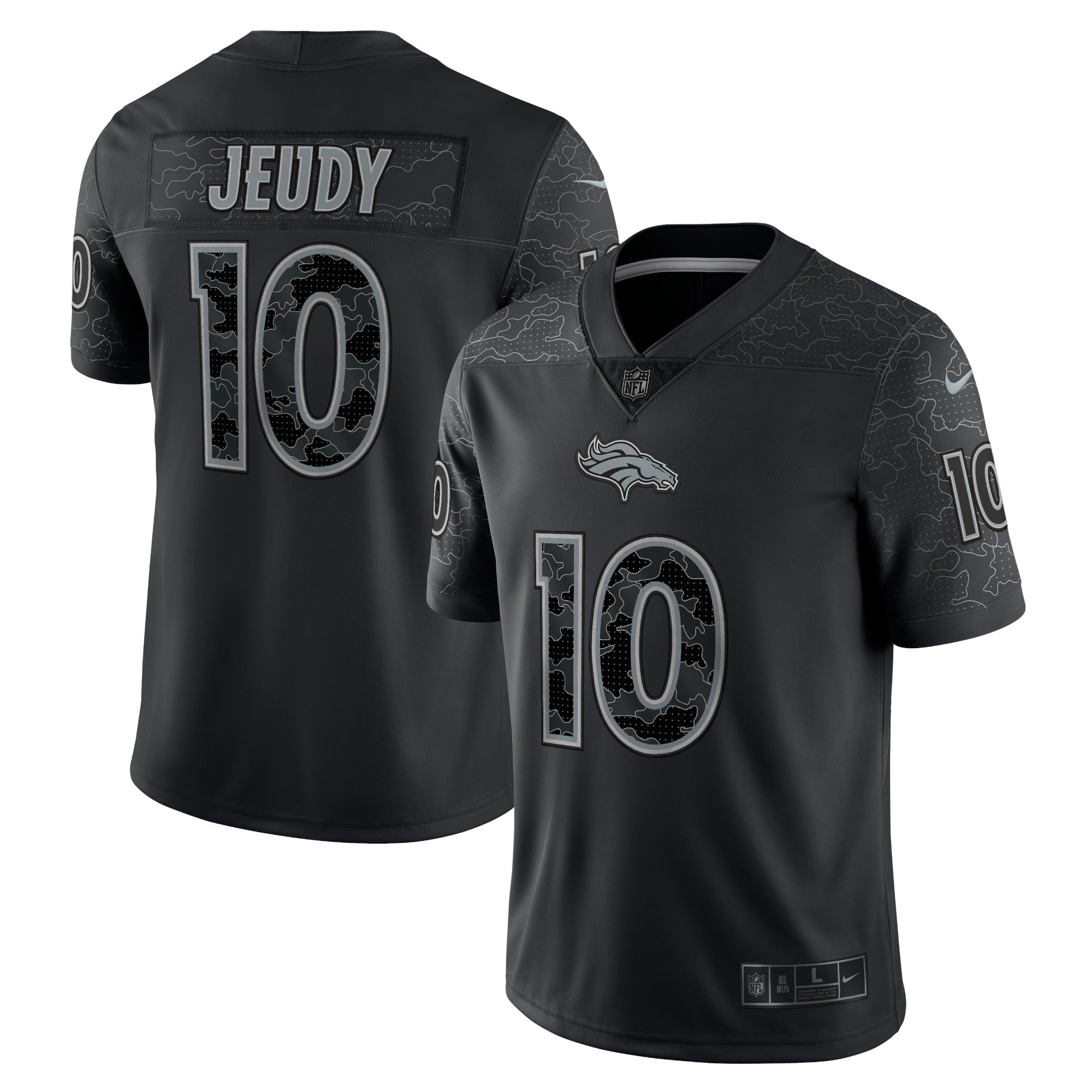 Men s Nike Jerry Jeudy Black Denver Broncos RFLCTV Limited Jersey