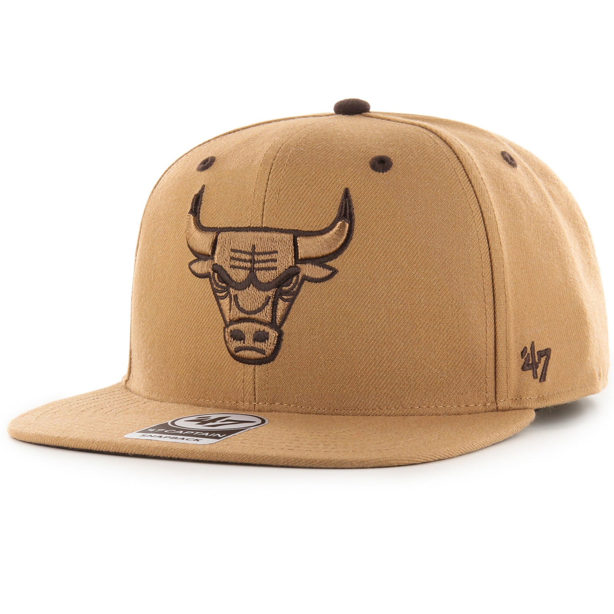Chicago Bulls '47 Toffee Captain Snapback Hat - Tan