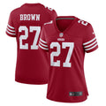 Women s Nike Ji Ayir Brown Scarlet San Francisco 49ers Team Game Jersey