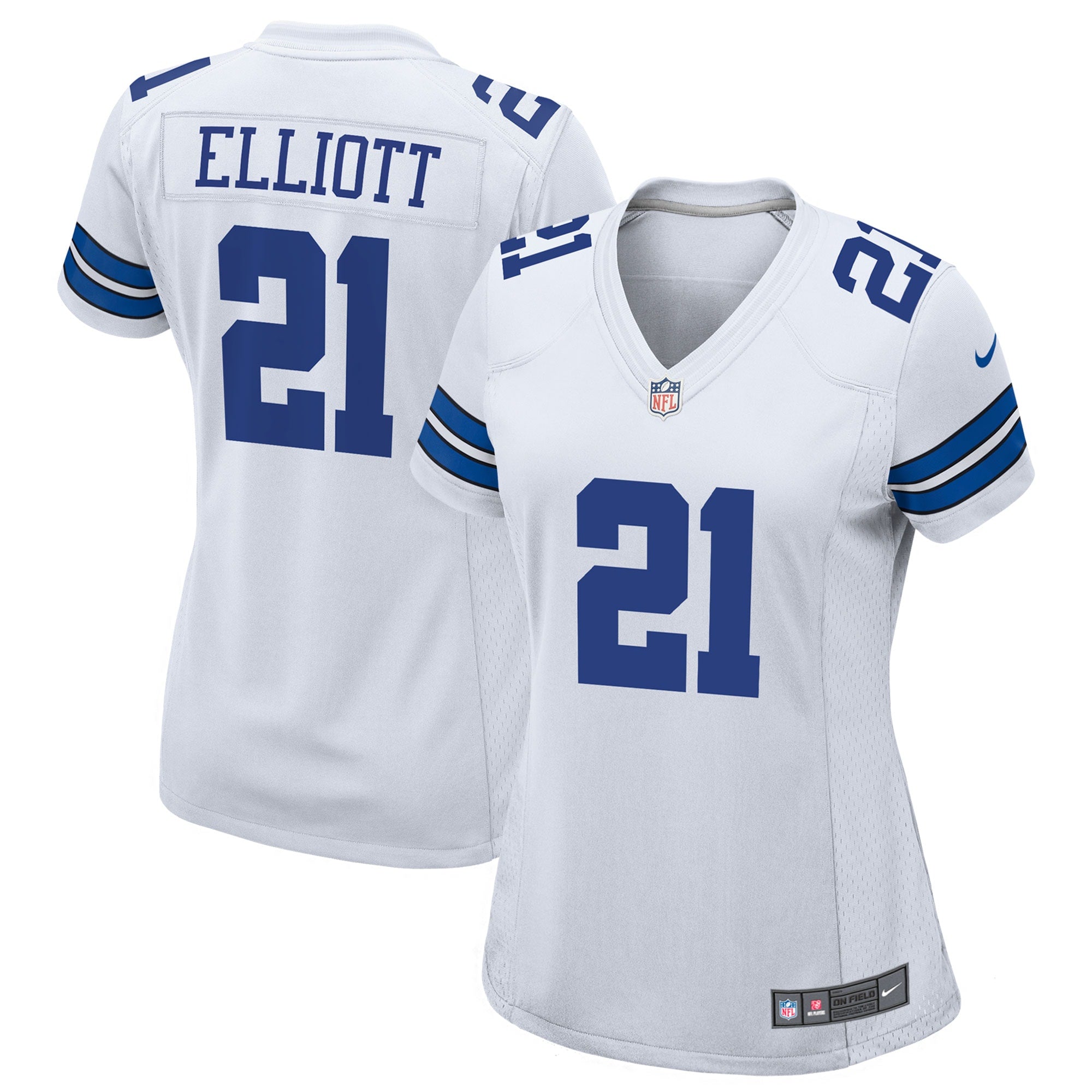 Ezekiel Elliott Dallas Cowboys Nike Women s Team Game Jersey   White
