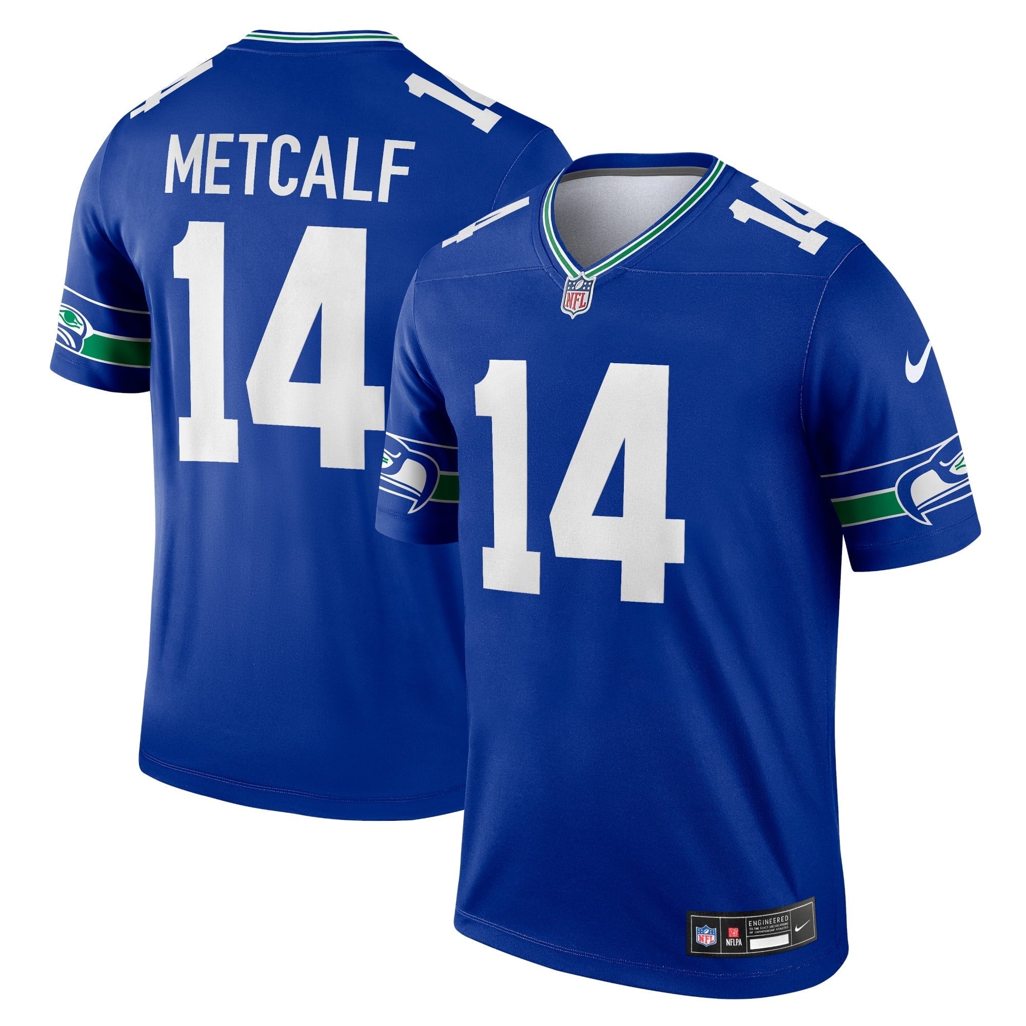 Men s Nike DK Metcalf Royal Seattle Seahawks Throwback Legend Player Jersey