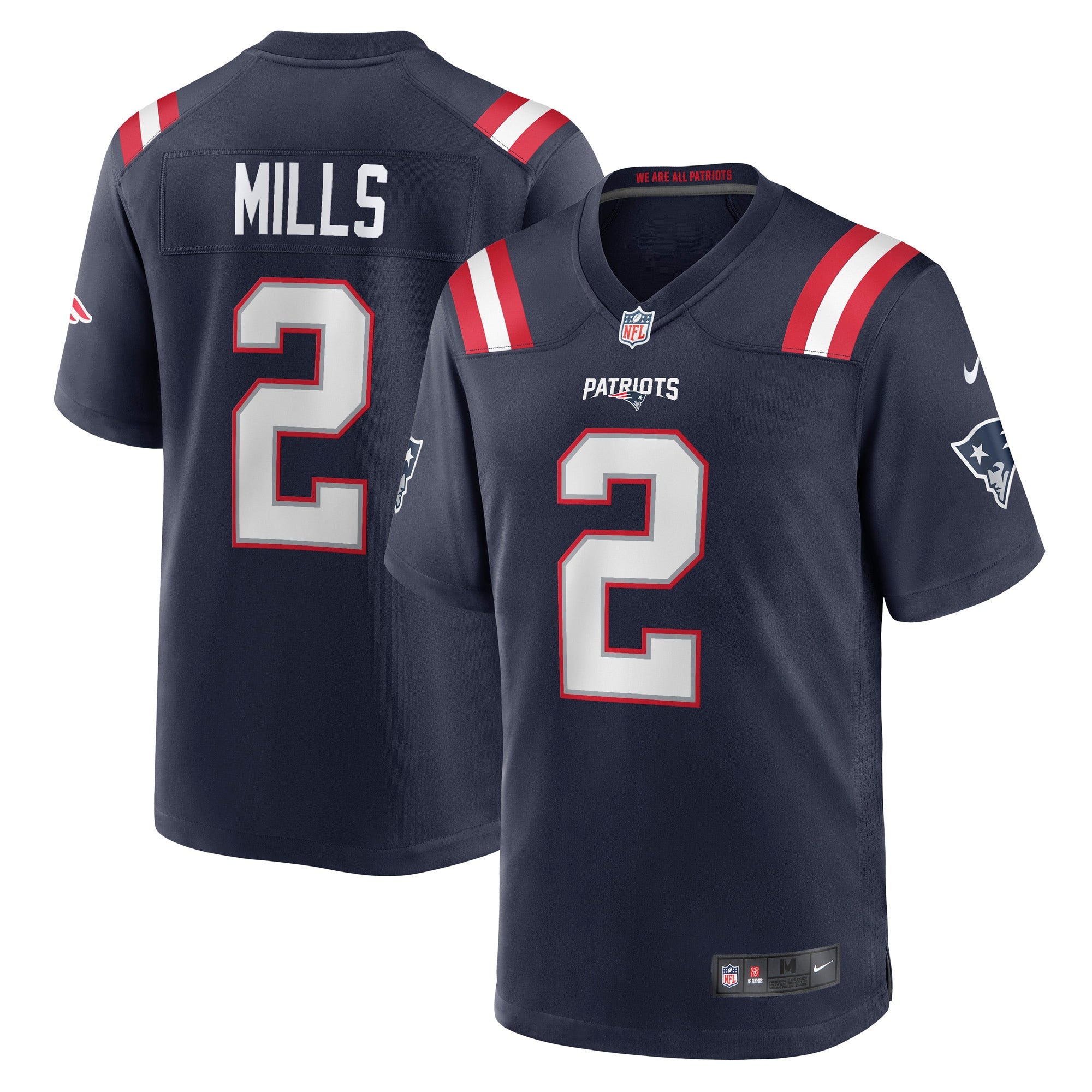 Jalen Mills New England Patriots Nike Game Player Jersey   Navy