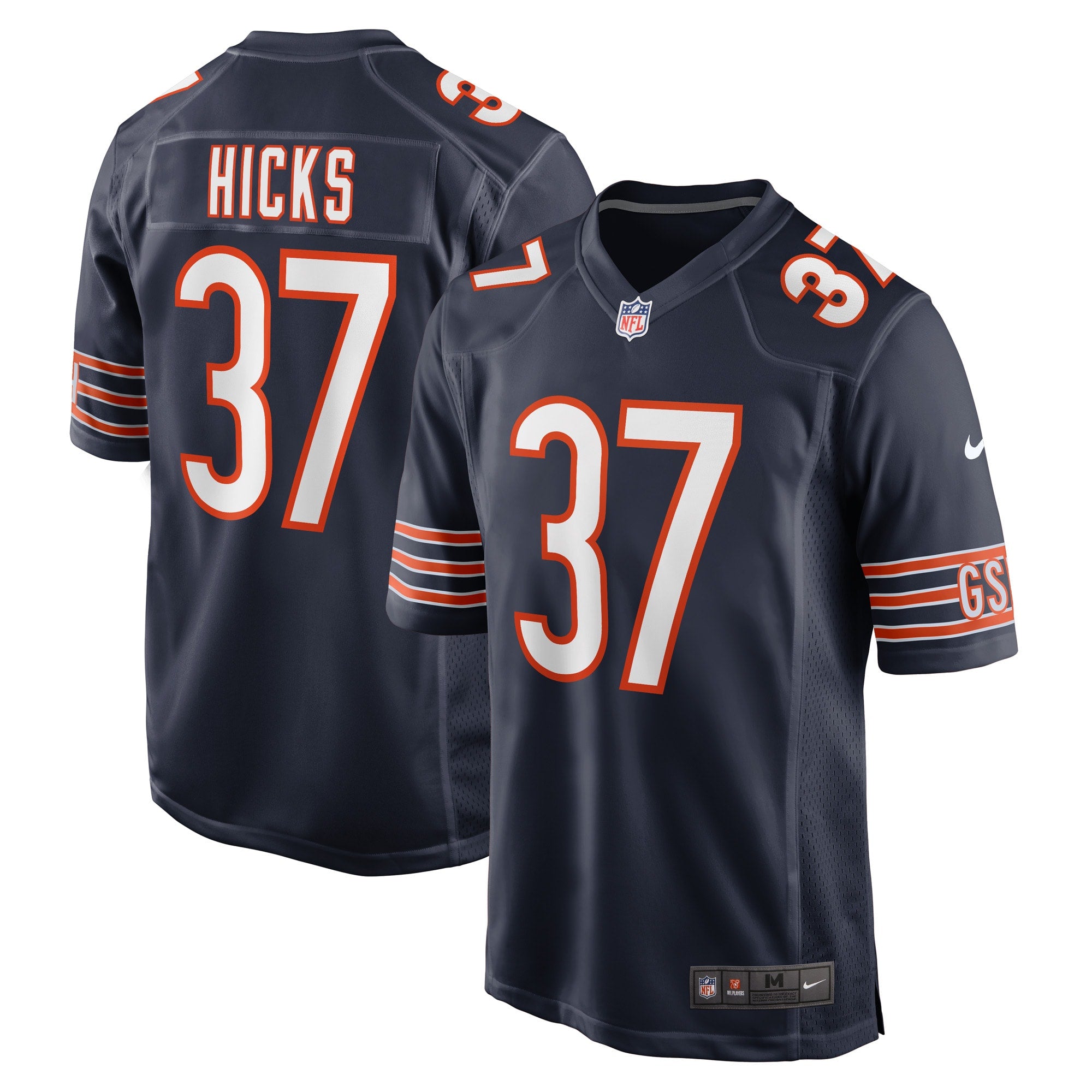 Elijah Hicks Chicago Bears Nike Game Player Jersey   Navy