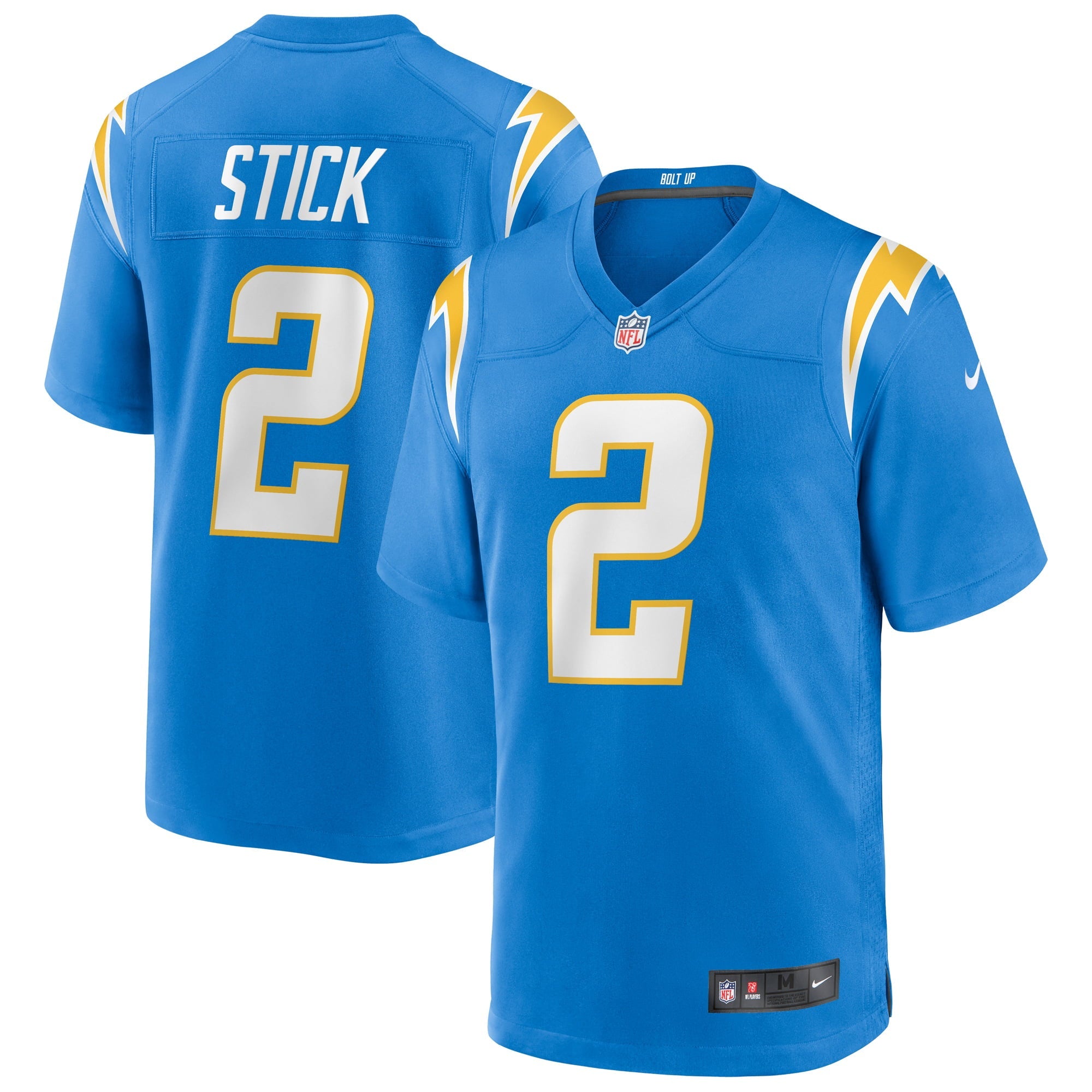Men s Nike Easton Stick Powder Blue Los Angeles Chargers Game Jersey
