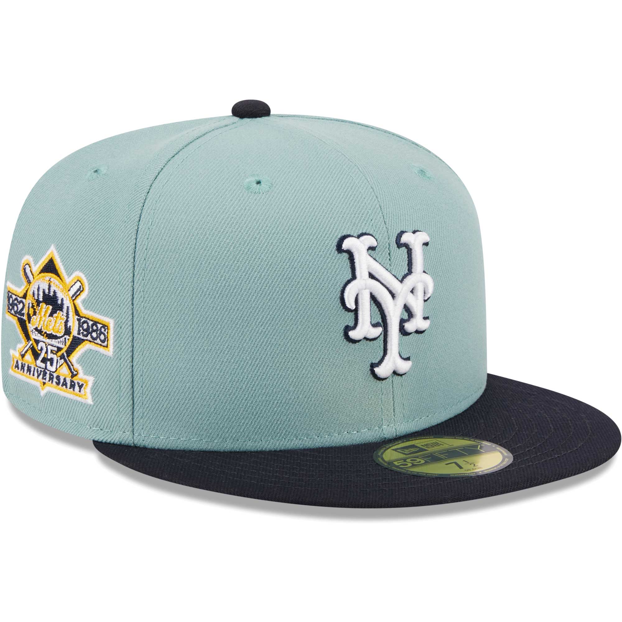 New York Mets New Era Beach Kiss 59FIFTY Fitted Hat - Light Blue/Navy