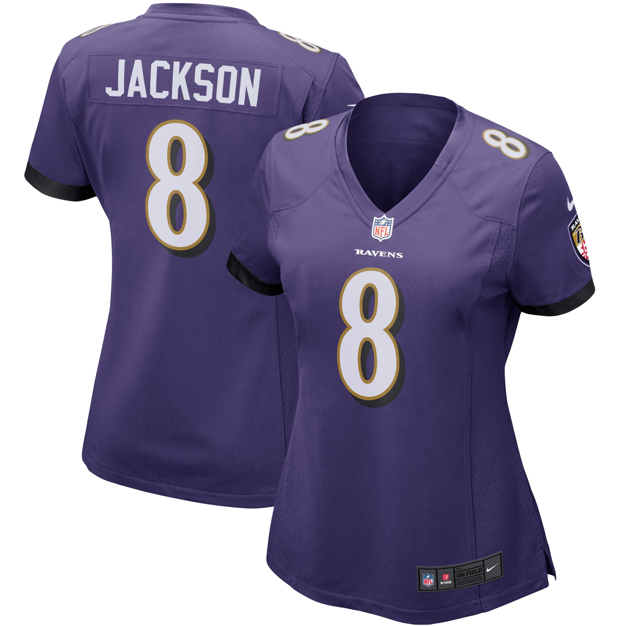 Lamar Jackson Baltimore Ravens Nike Women s Game Player Jersey   Purple