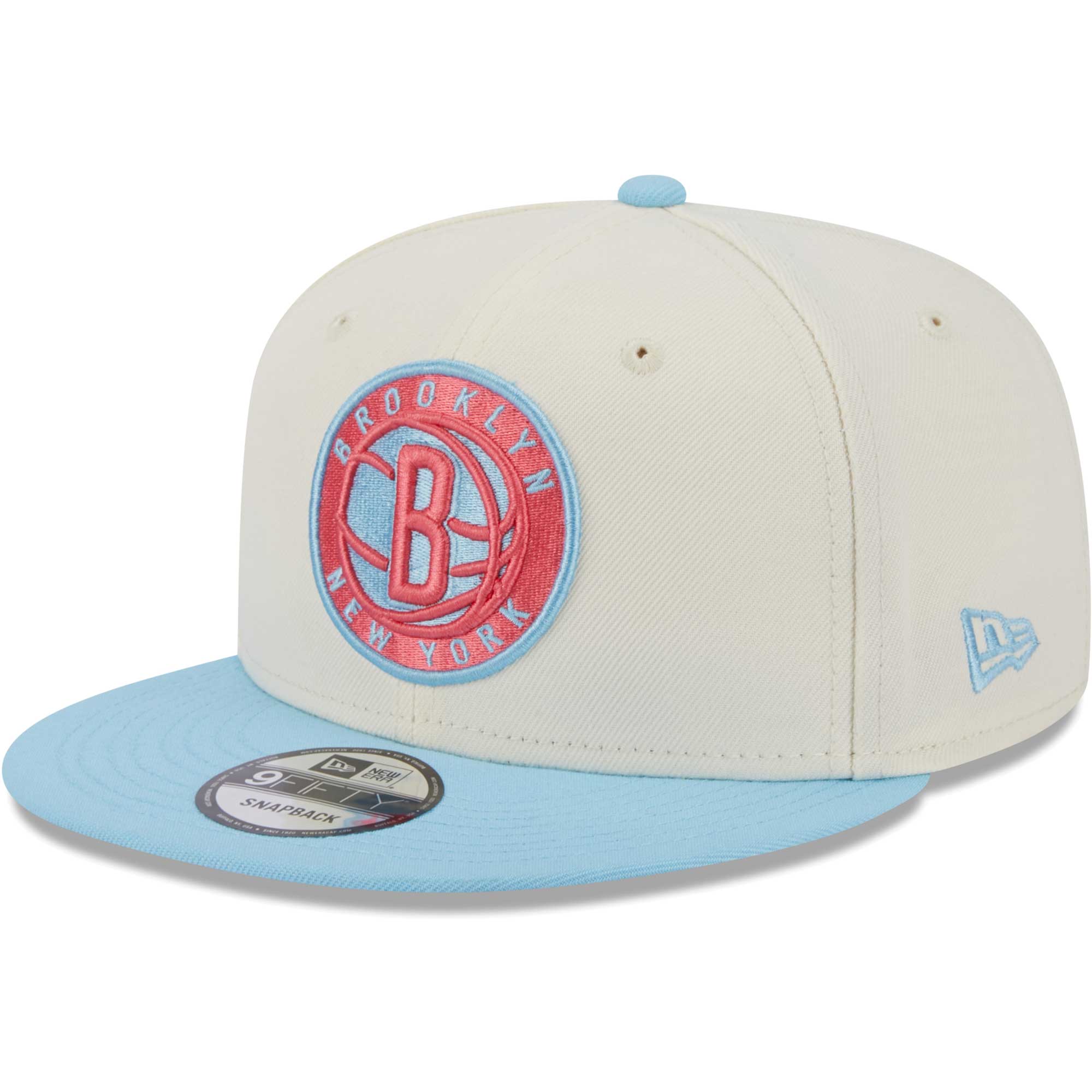 Brooklyn Nets New Era 2-Tone Color Pack 9FIFTY Snapback Hat - White/Powder Blue