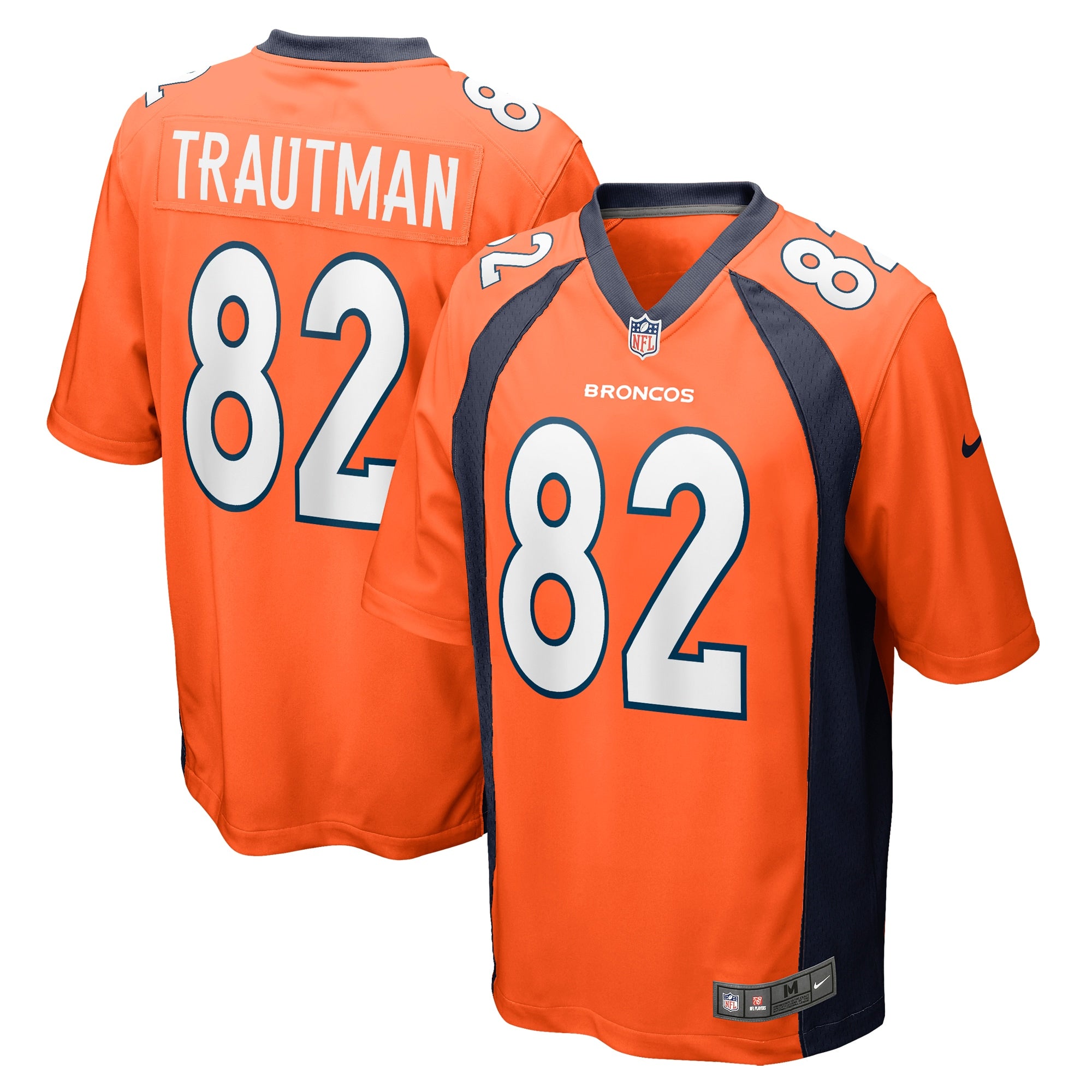Adam Trautman Denver Broncos Nike Team Game Jersey   Orange