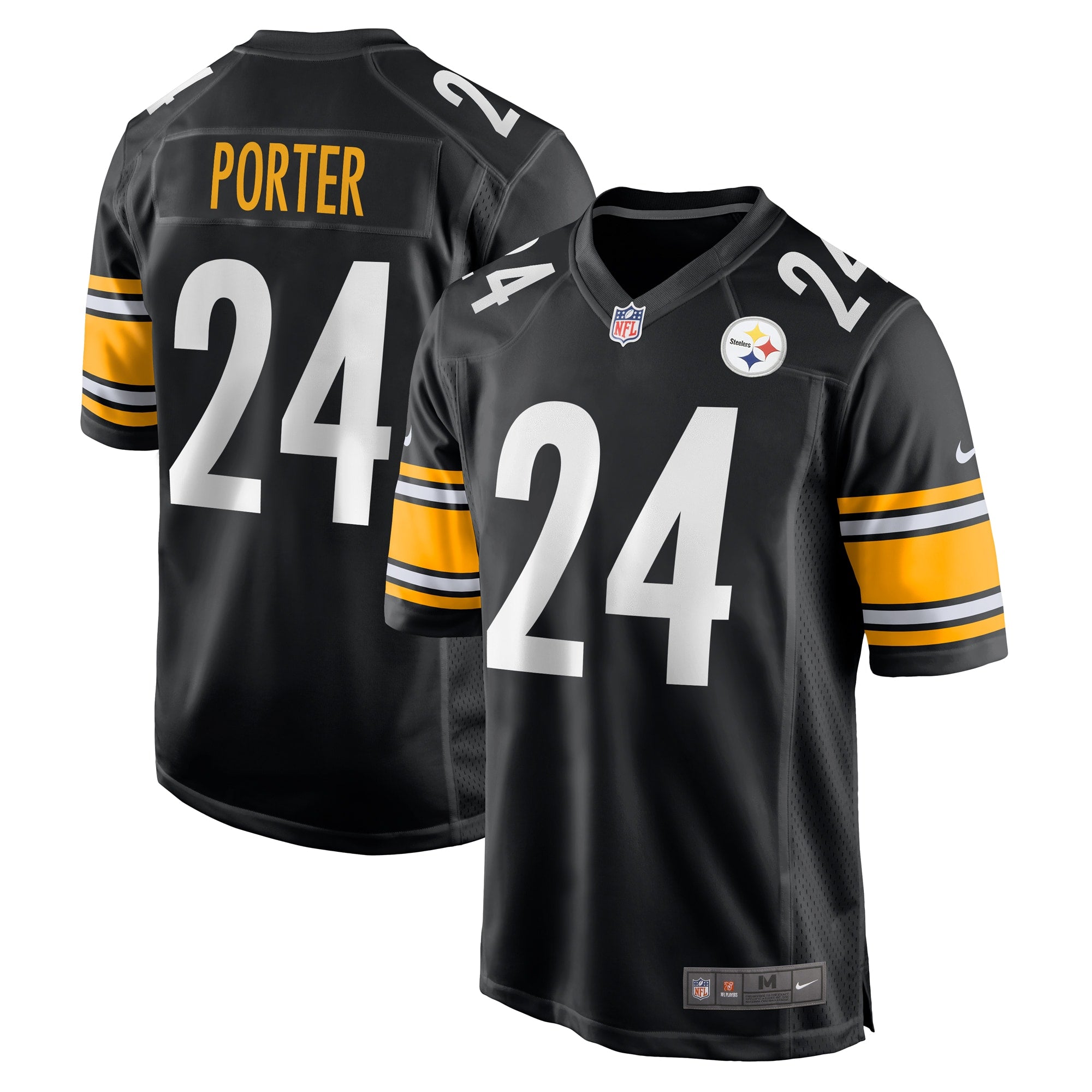 Joey Porter Jr. Pittsburgh Steelers Nike 2023 NFL Draft Pick Game Jersey   Black