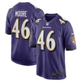 Men s Nike Nick Moore Purple Baltimore Ravens Game Jersey