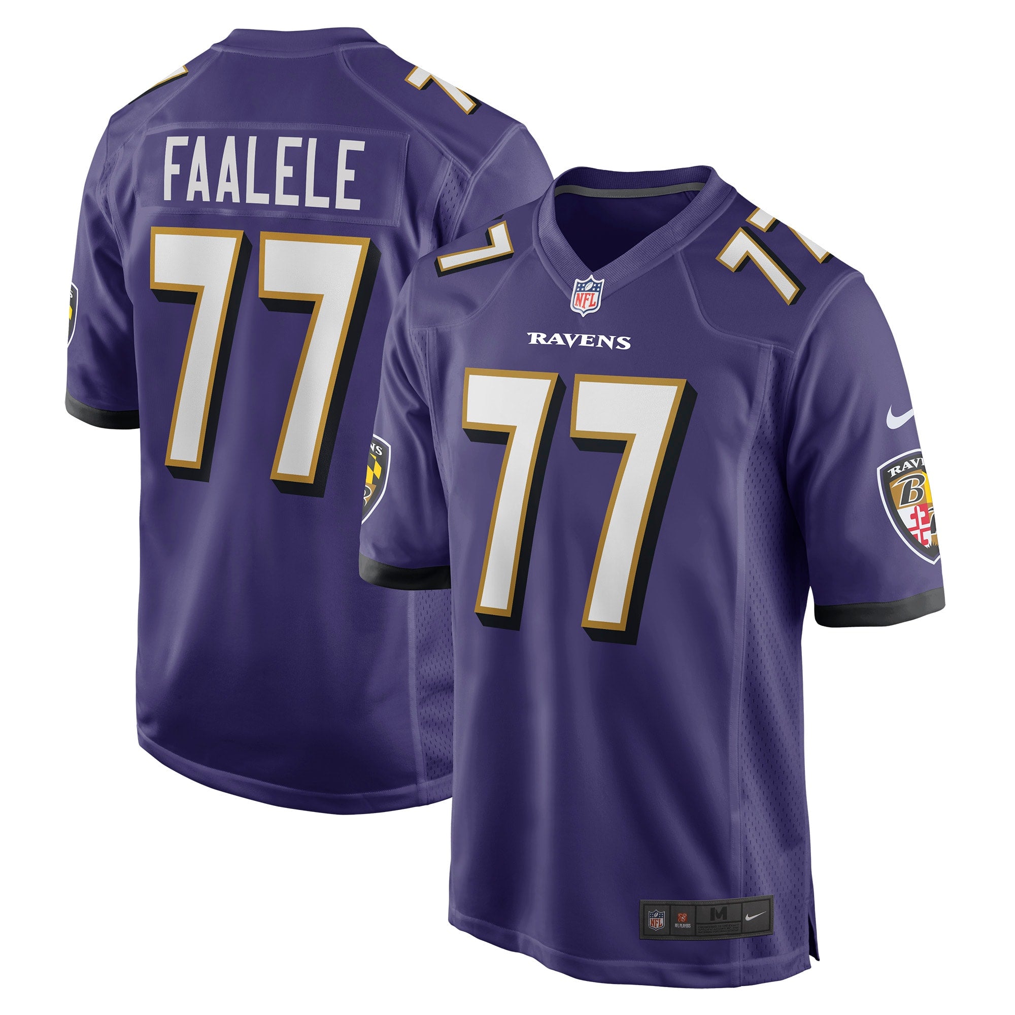 Daniel Faalele Baltimore Ravens Nike Player Game Jersey   Purple